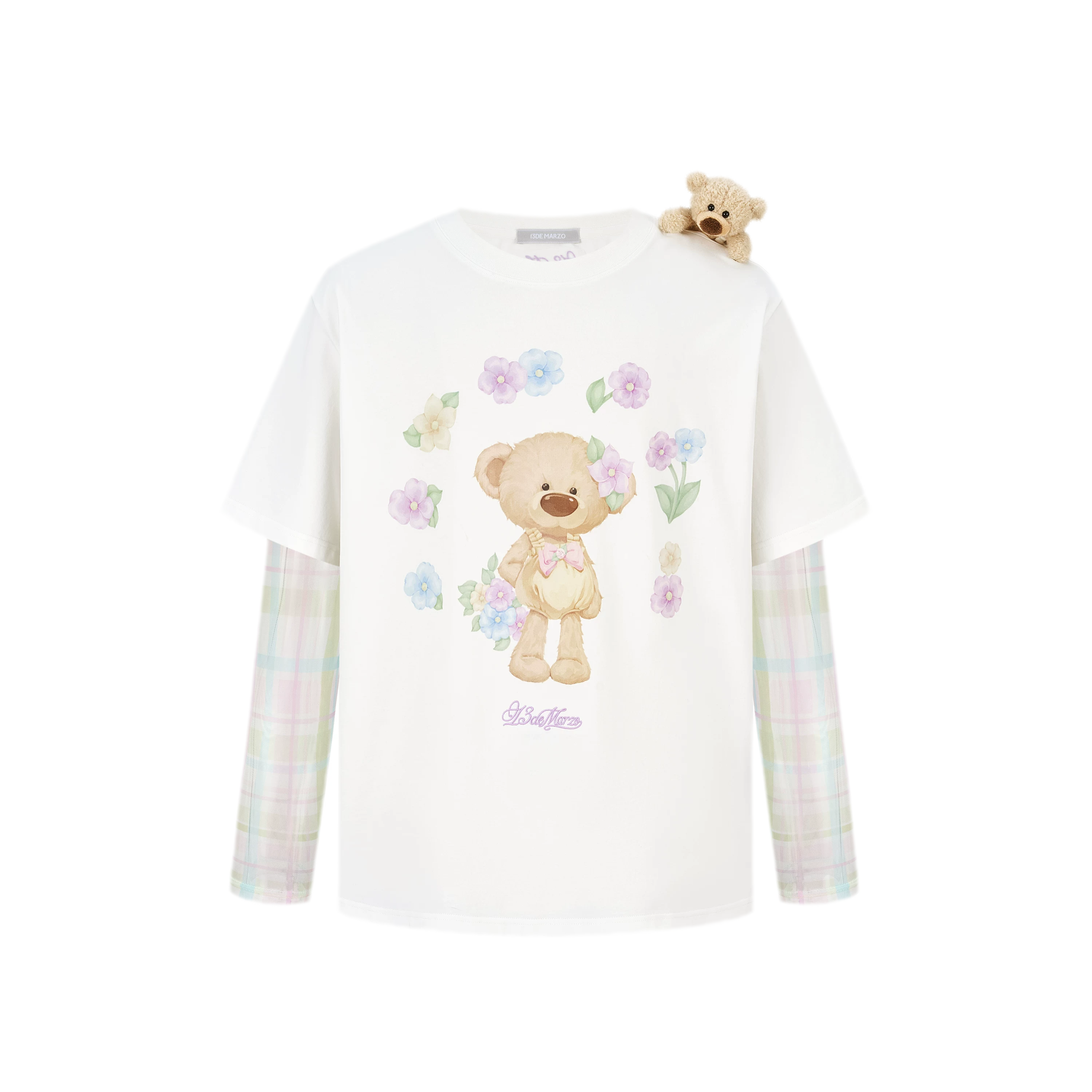 Floral Appliqué Layered T-shirt