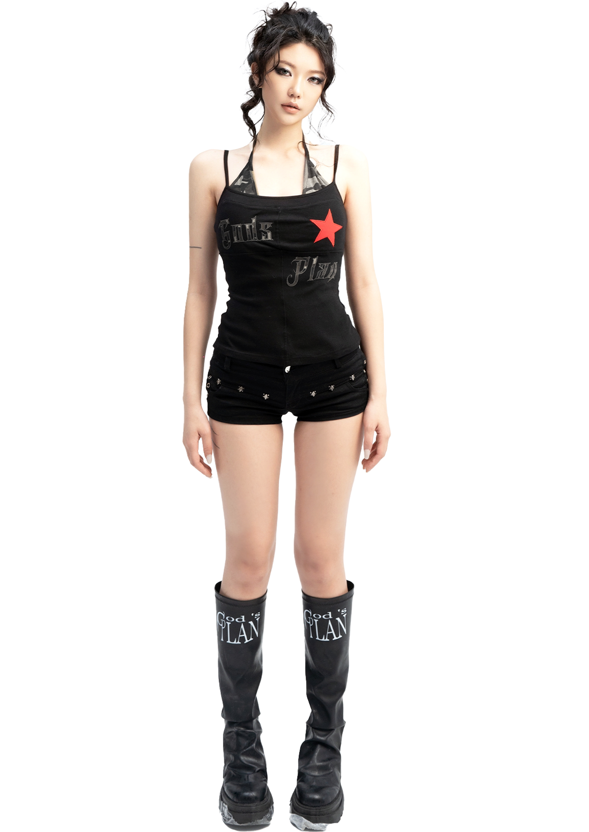 Camouflage Graphic Fitted Camisole