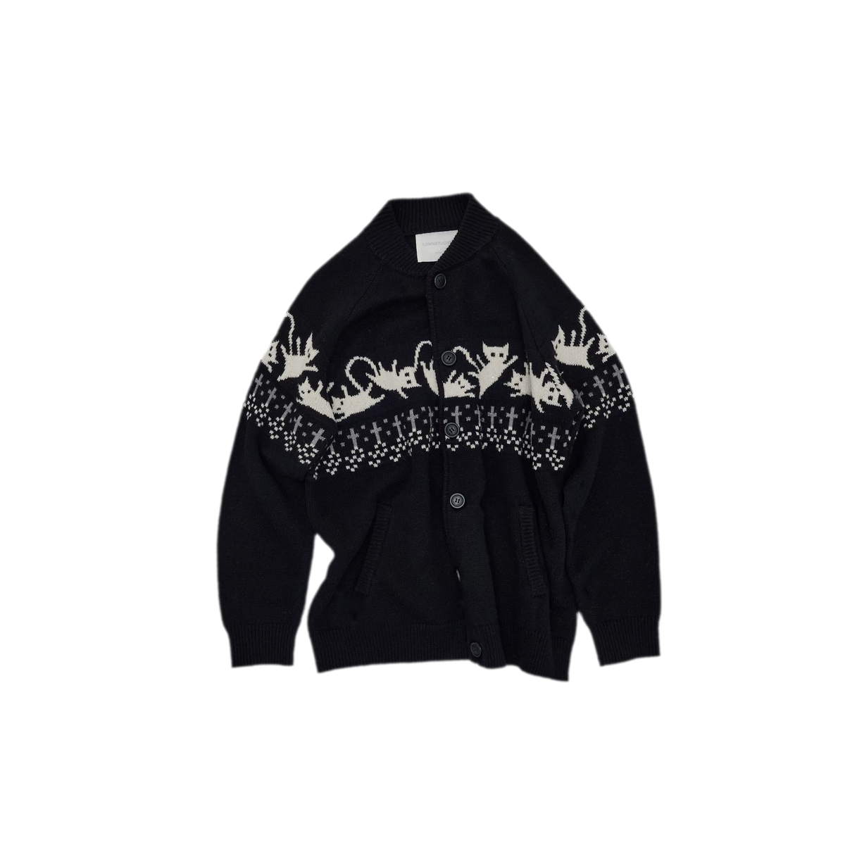 Gilet jacquard Fair Isle avec chats