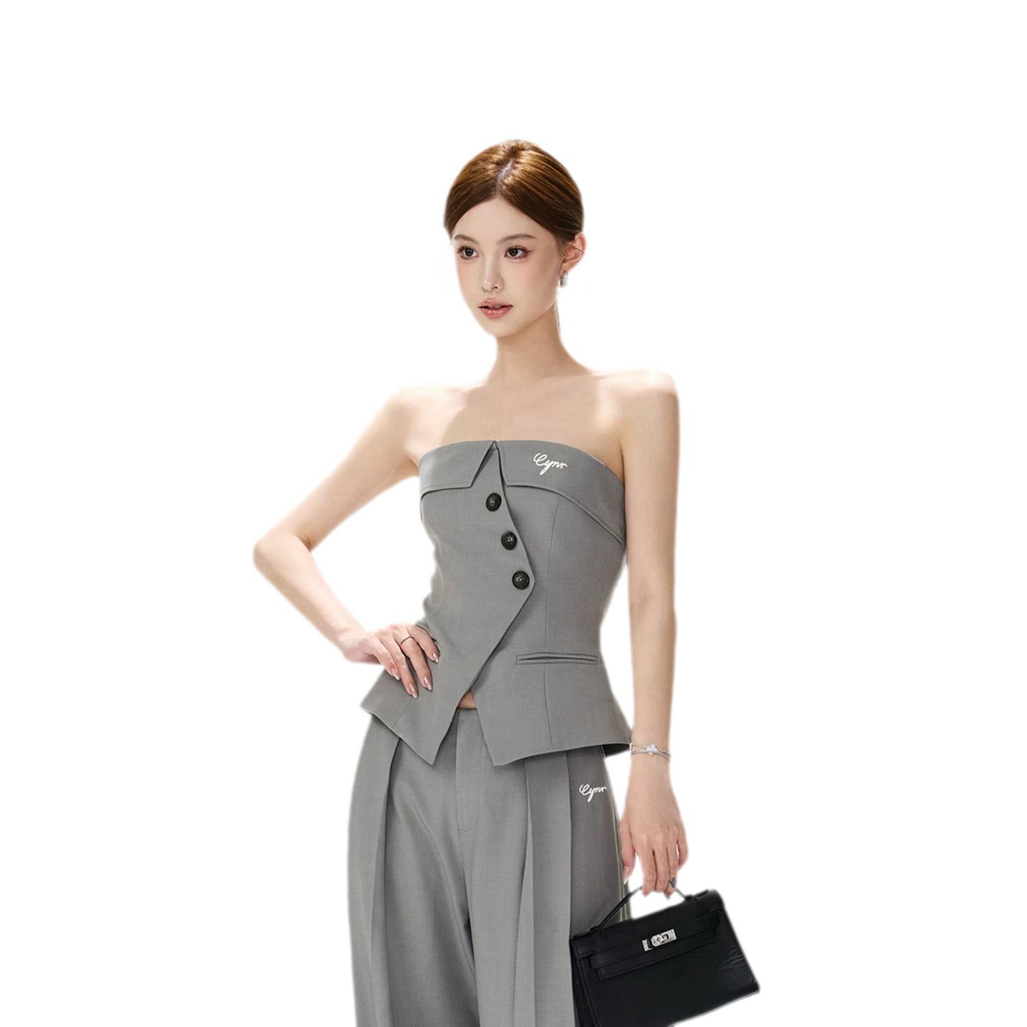 Structured Wide-Leg Suit Set