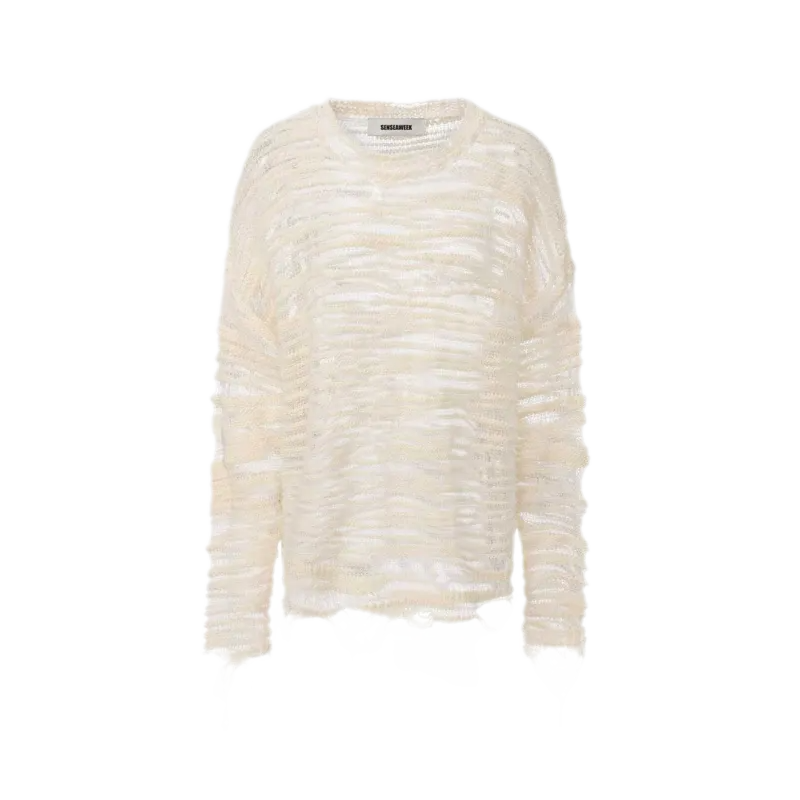 Textured Bouclé Knit Sweater