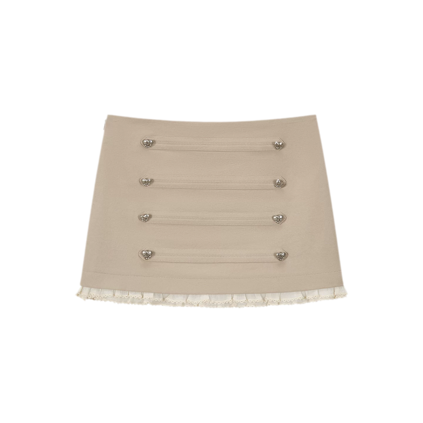 Lace Trim Mini Skirt