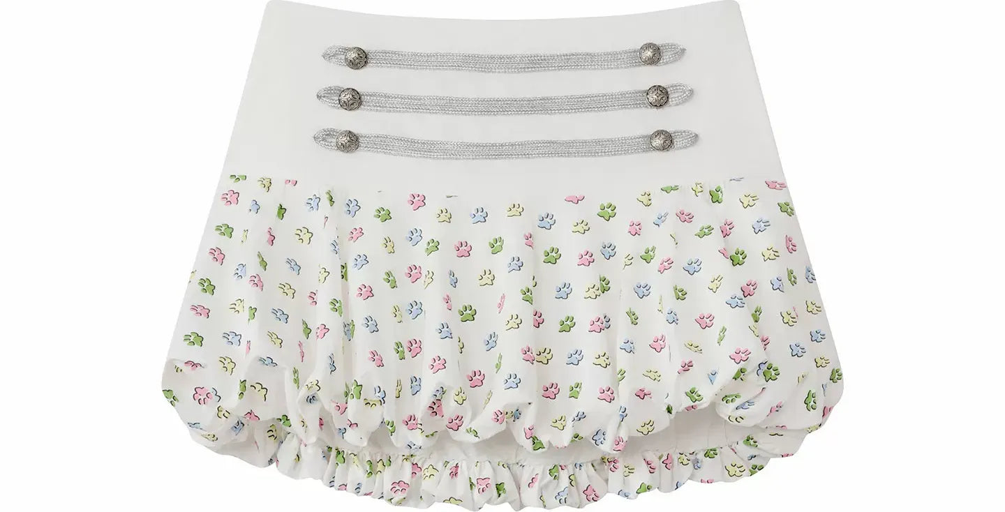 Paw Print Mini Skirt