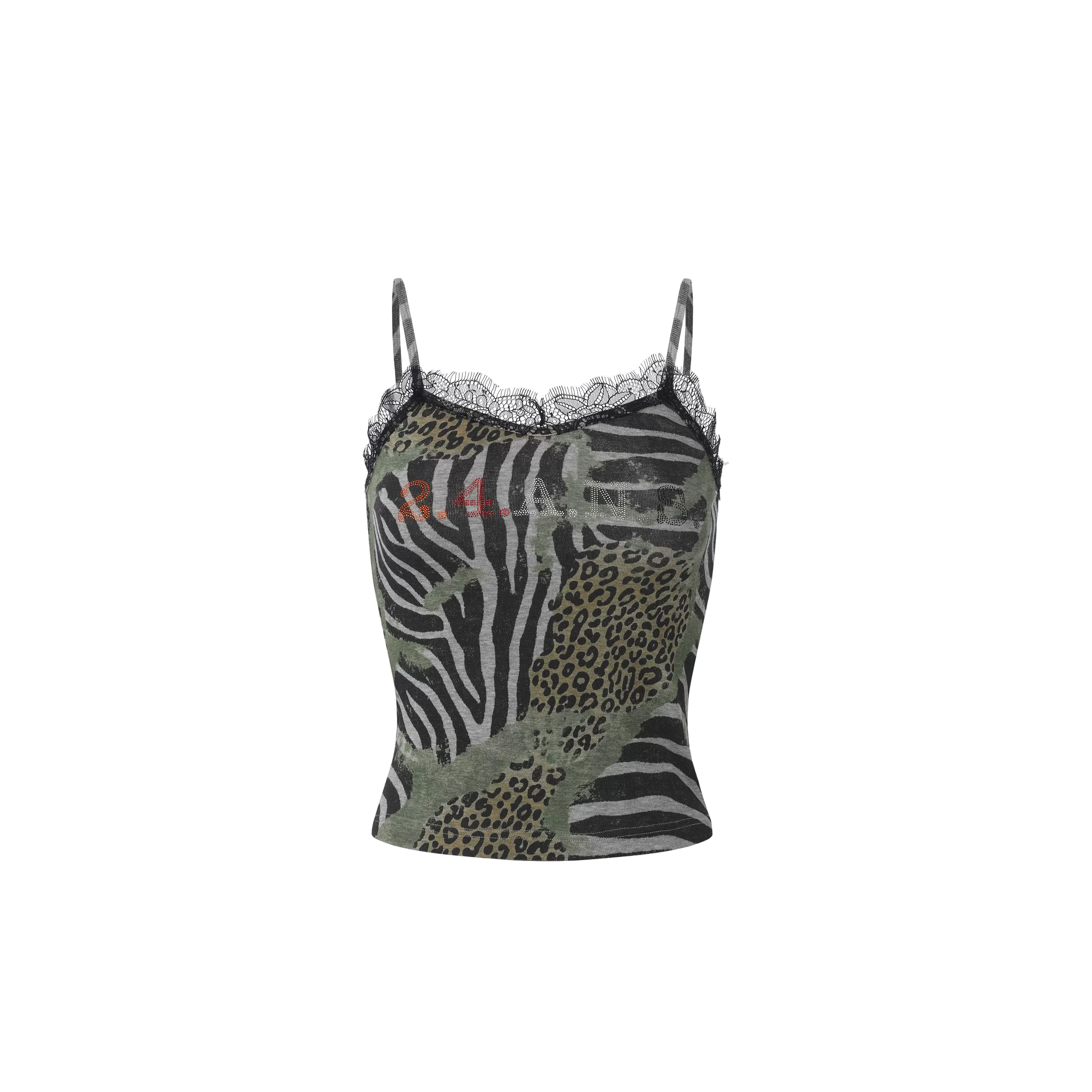 Gradient Print Camisole with Rhinestone Detail