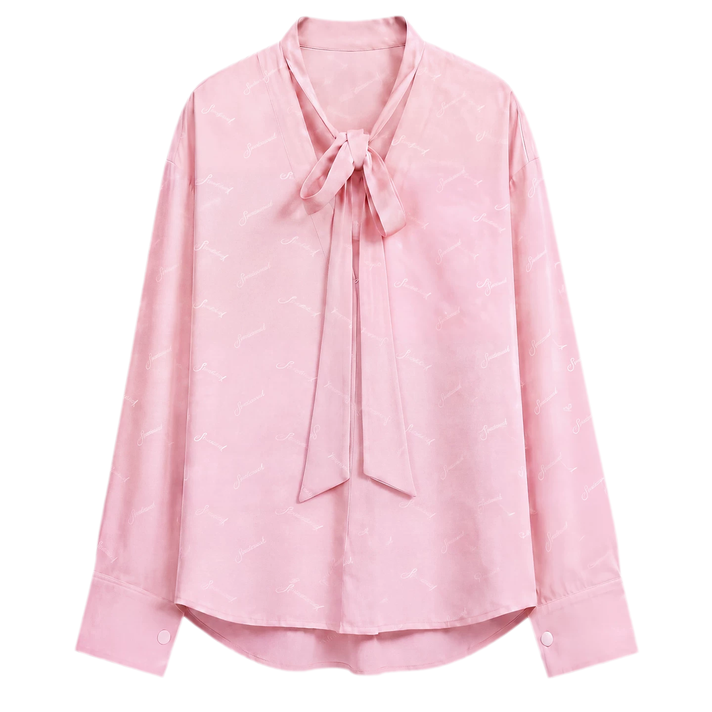 Textured Tie-Front Tencel Shirt