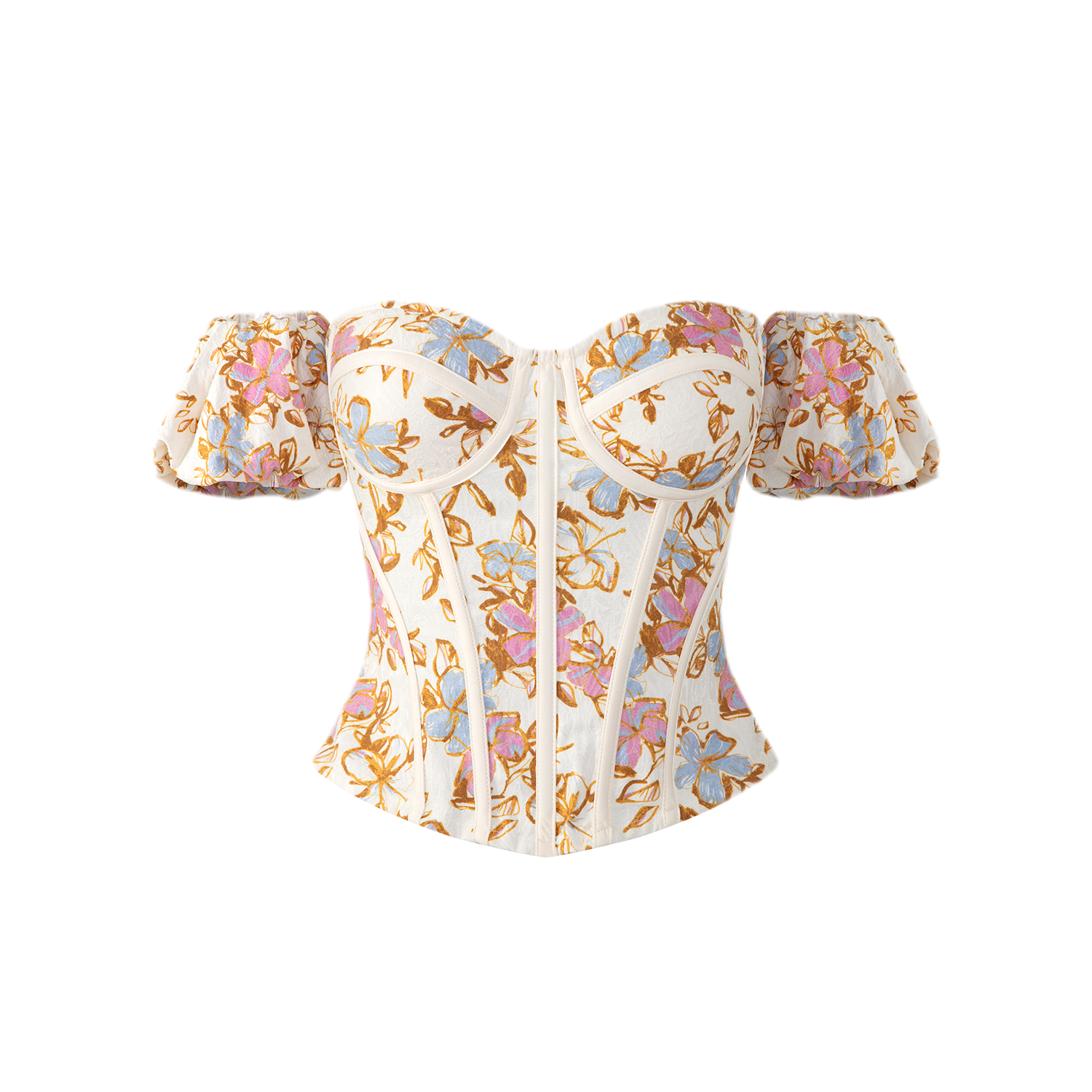 Oil Painting Floral Corset