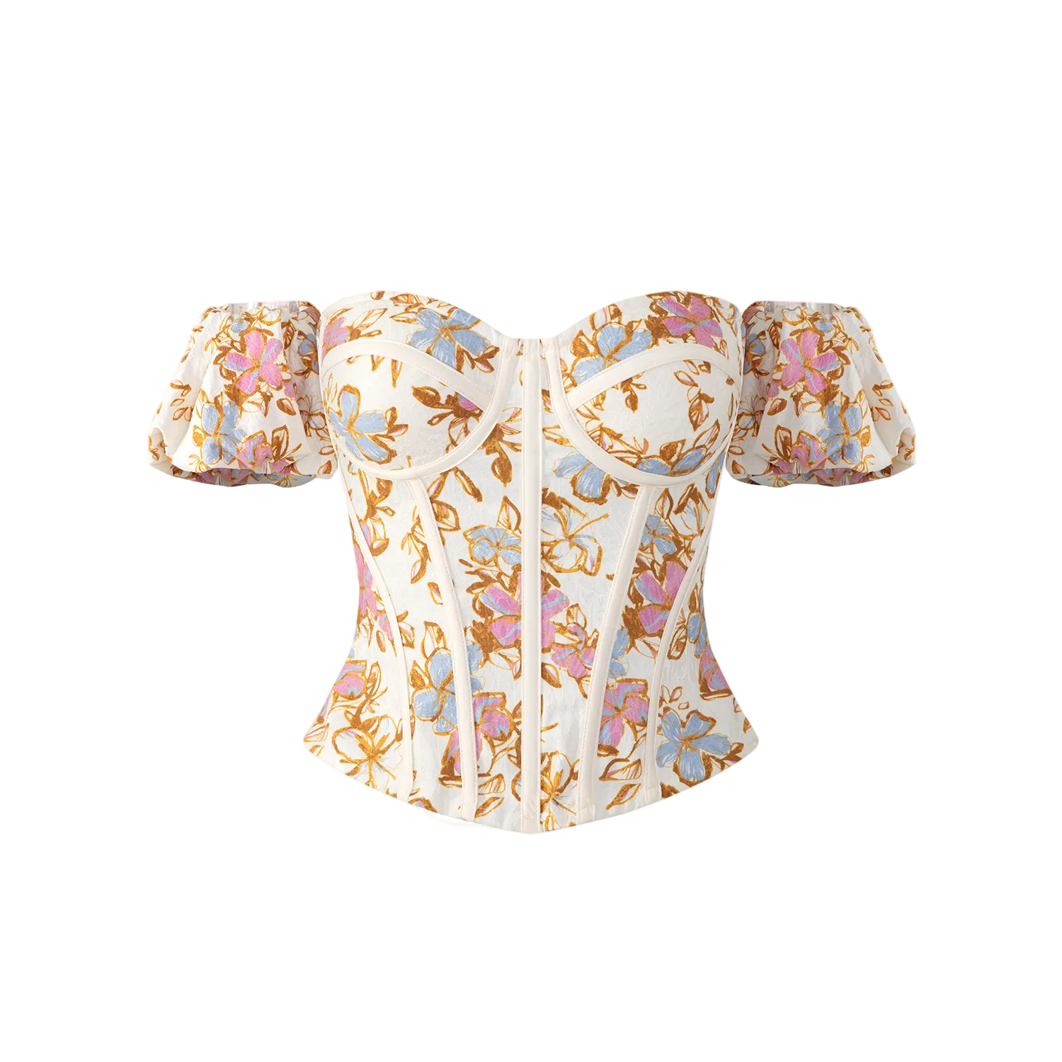 Oil Painting Floral Corset
