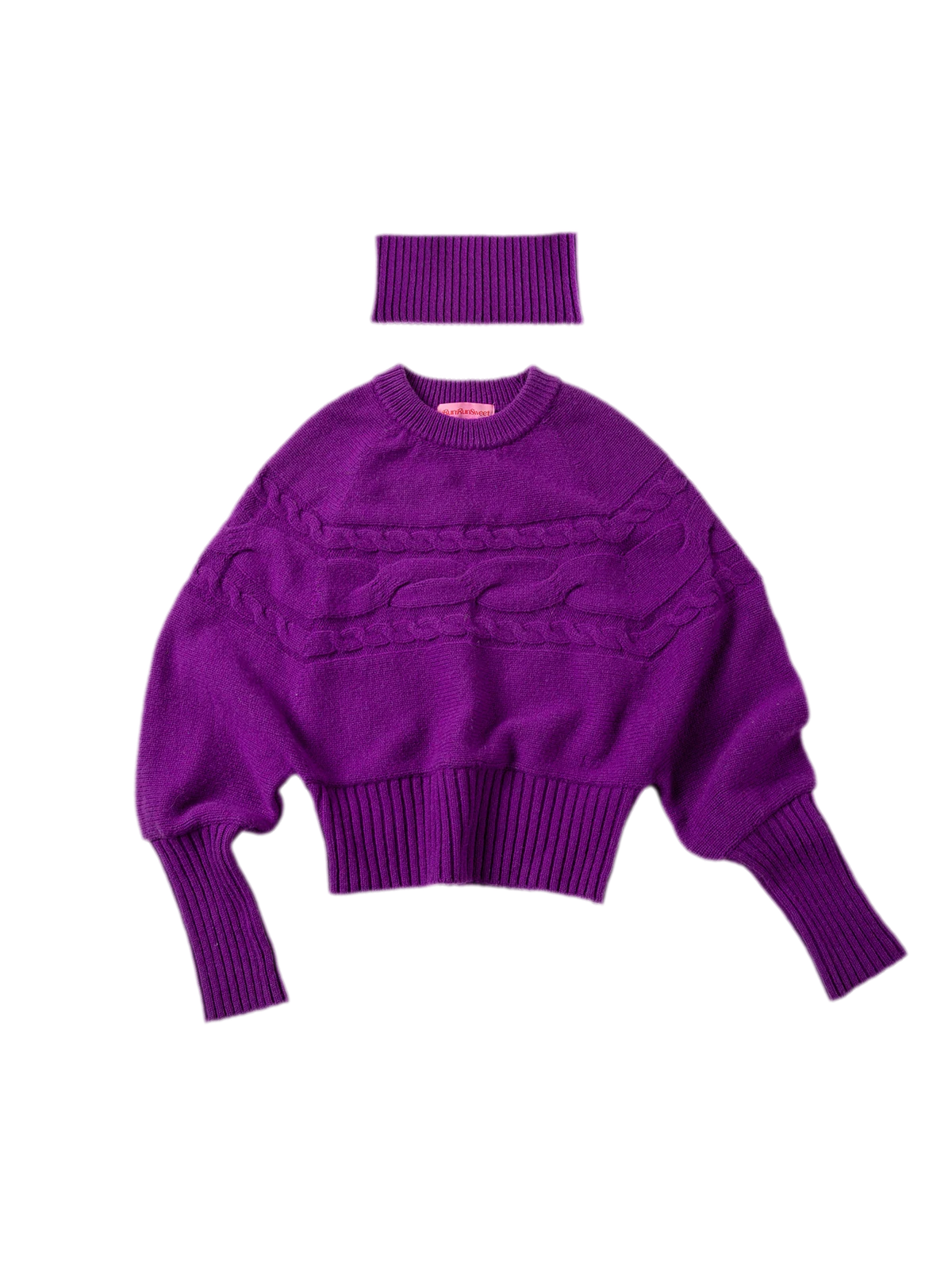 Kabelgebreide oversized coltrui