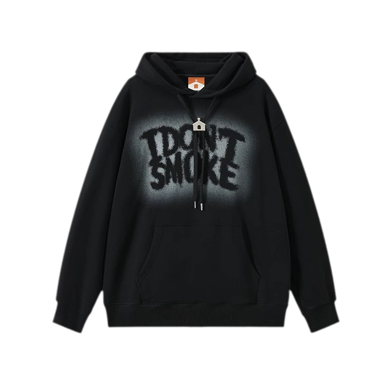 American Style Shadow Print Hoodie
