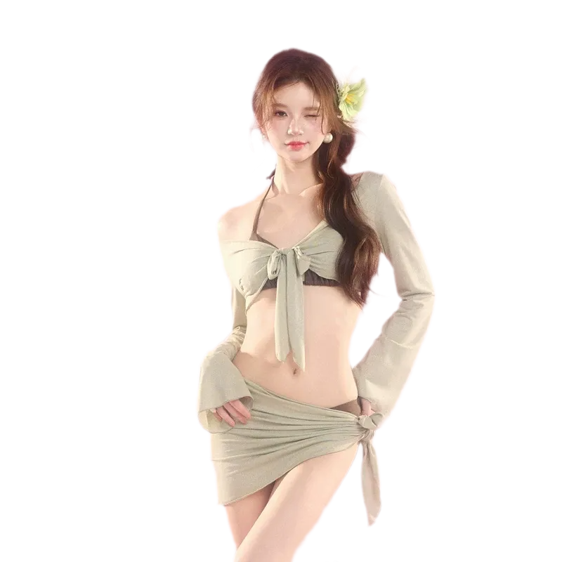 Tie-Front Four-Piece Swim Set