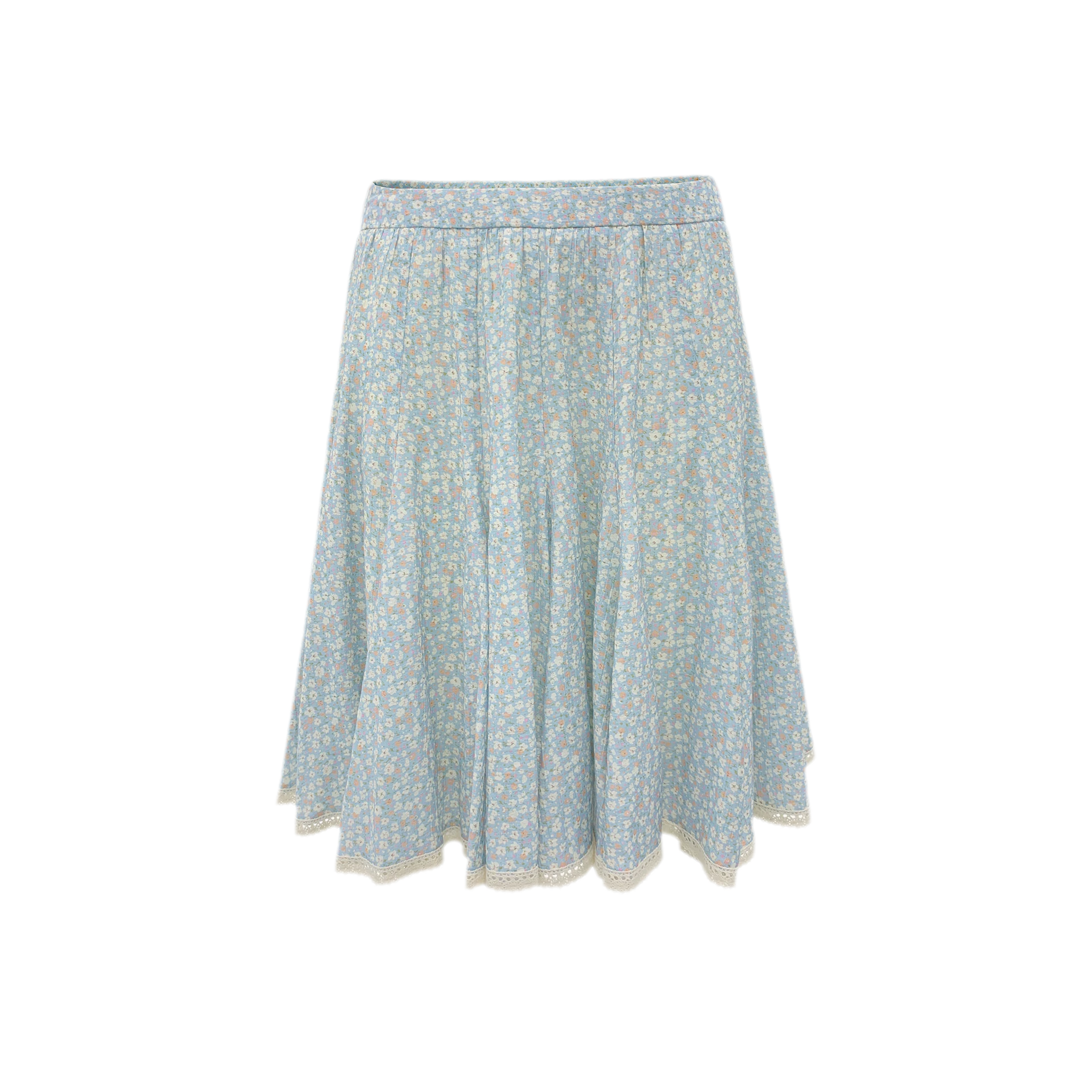 Floral Lace Midi Skirt