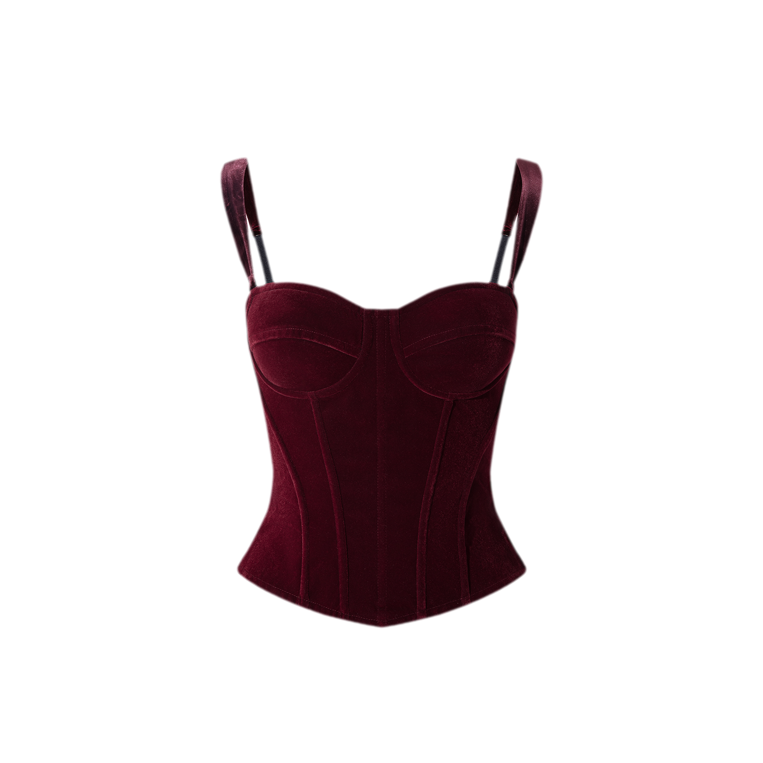 Velvet Boned Corset Top