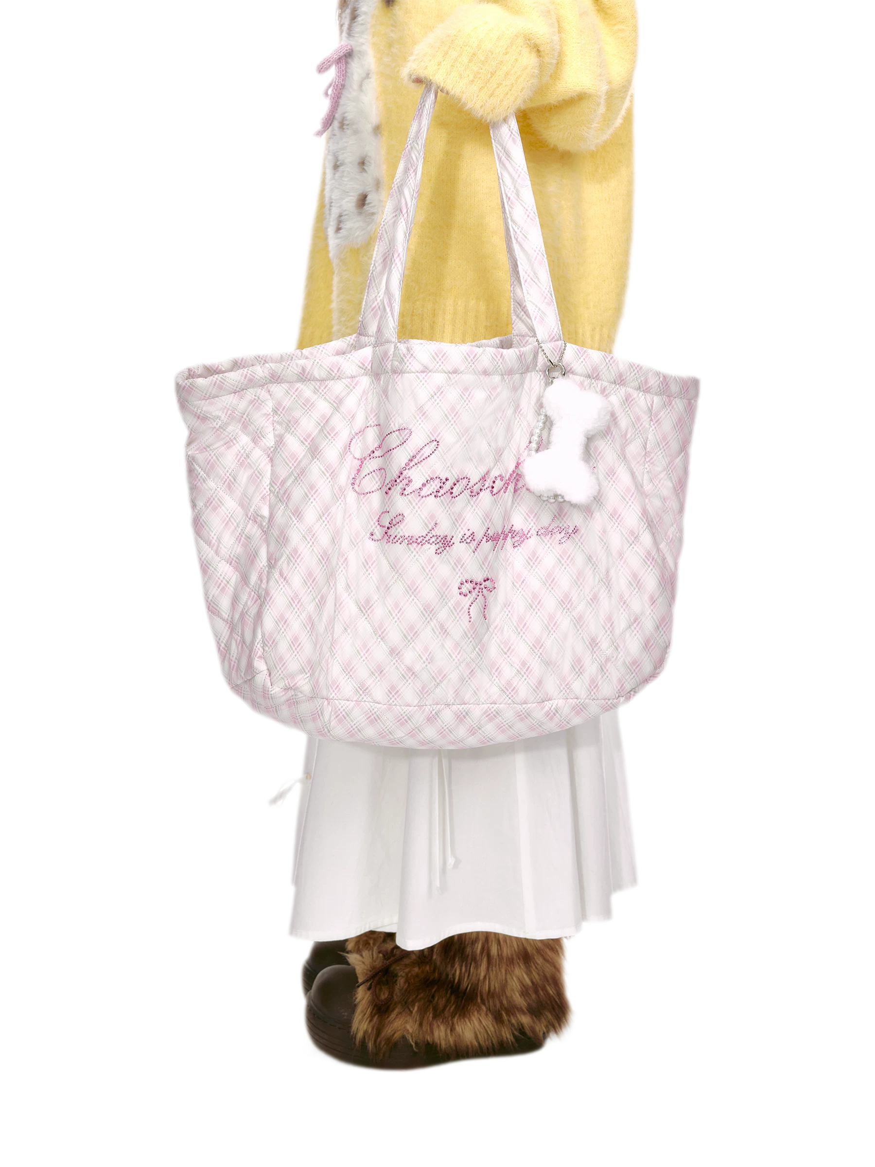 Diamond Quilt Tote Bag