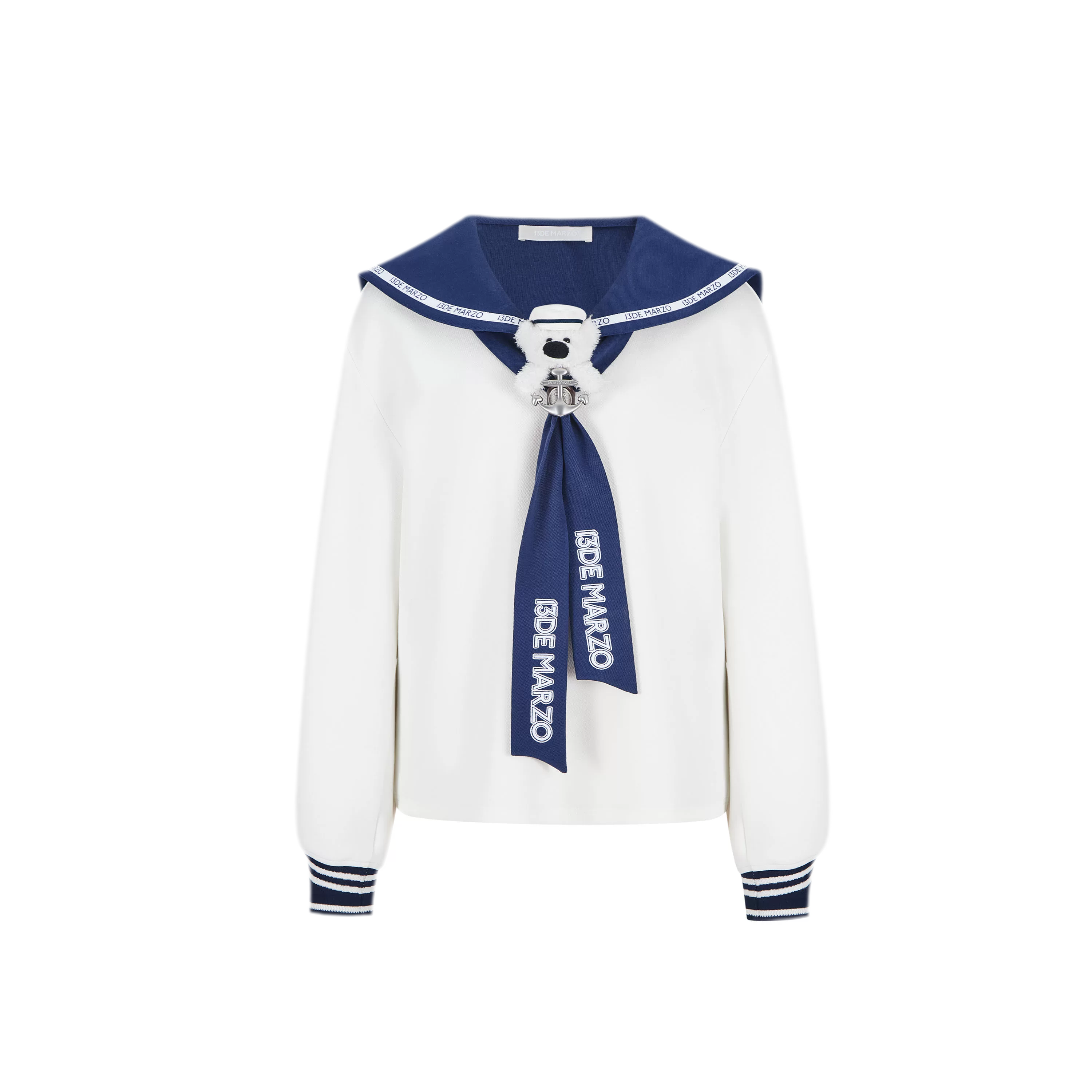 Sailor Collar Long Sleeve Top
