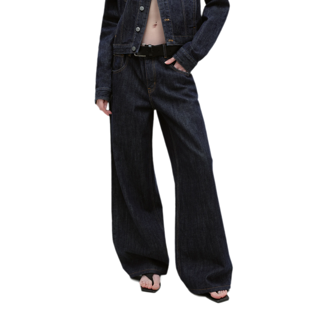 Redline Cropped Raw Denim Jacket