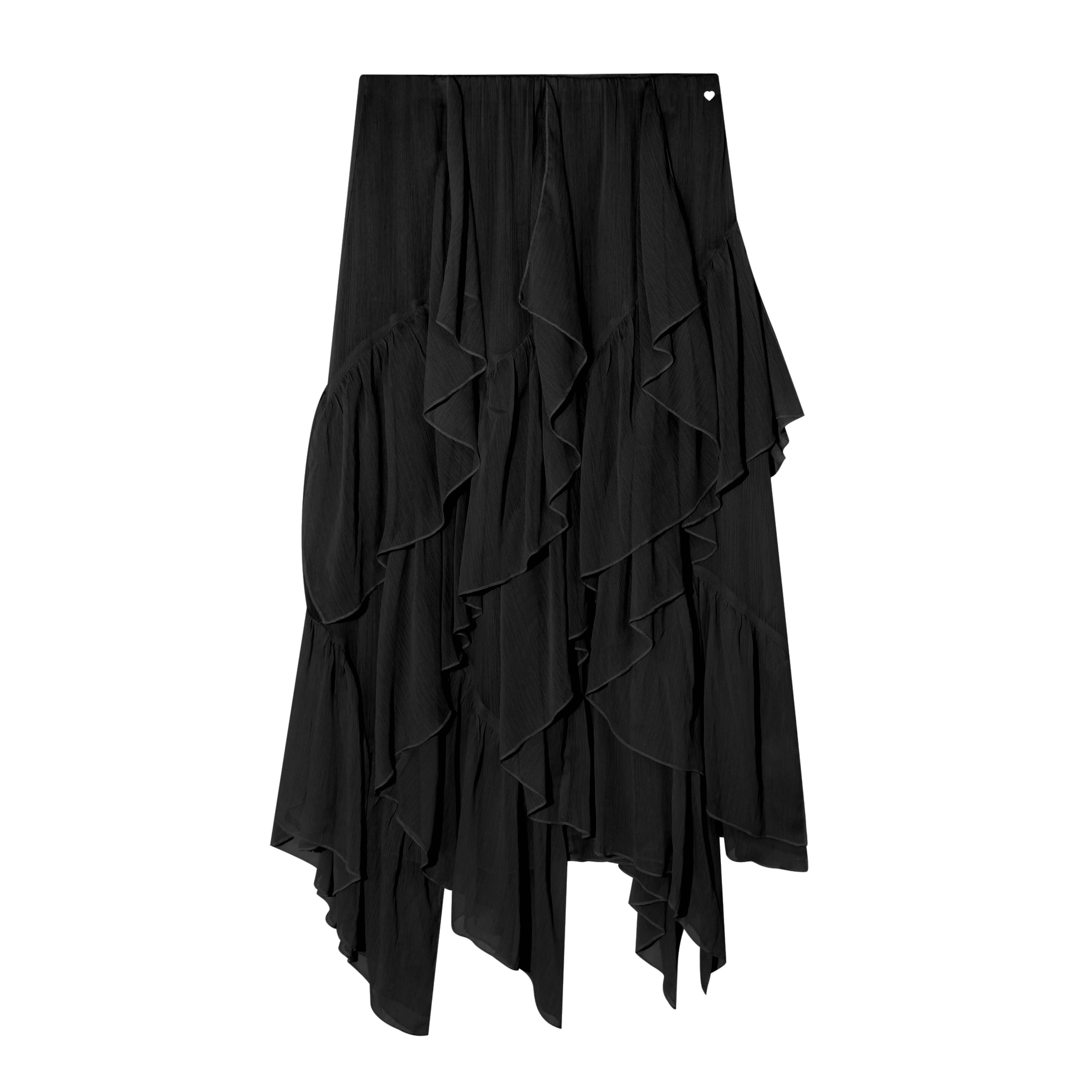 Irregular Ruffle Edge Chiffon Skirt