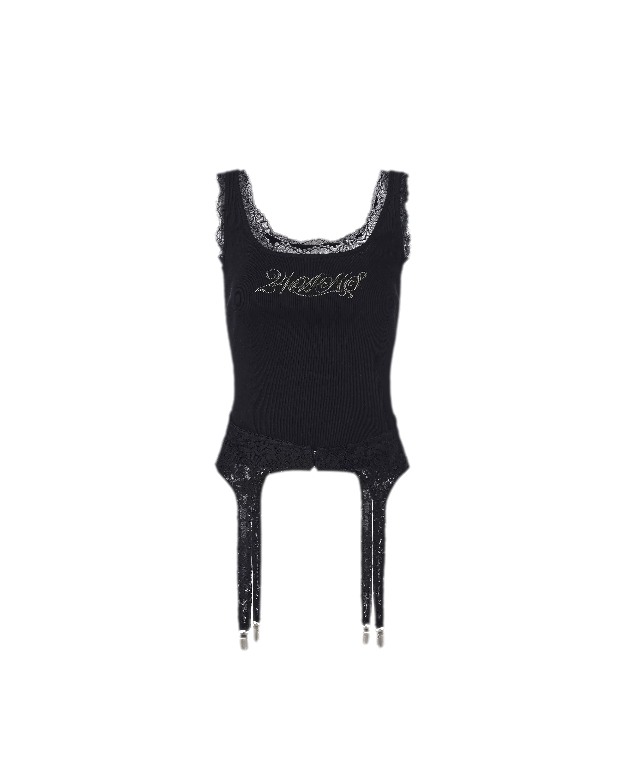 24ANS Lace Patchwork Halter Camisole – Vest & Tank Tops