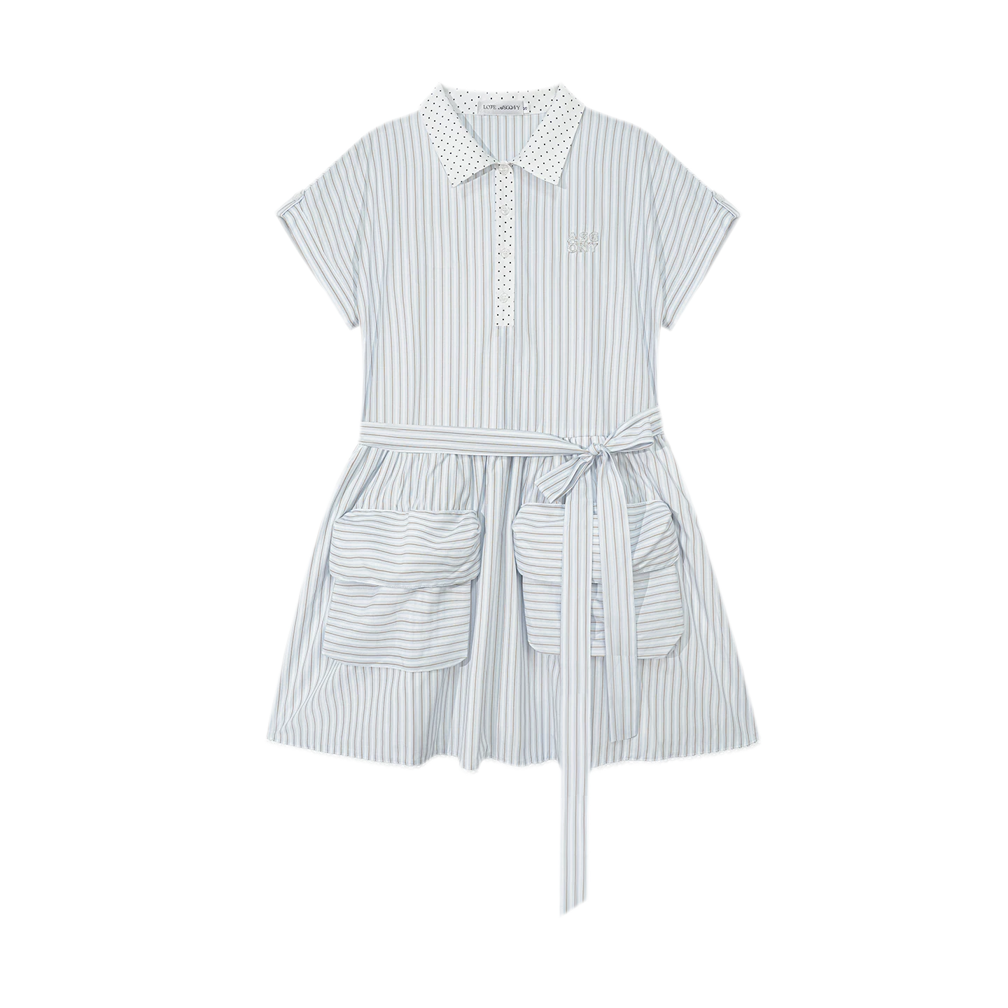 Striped Lace Trim Dress