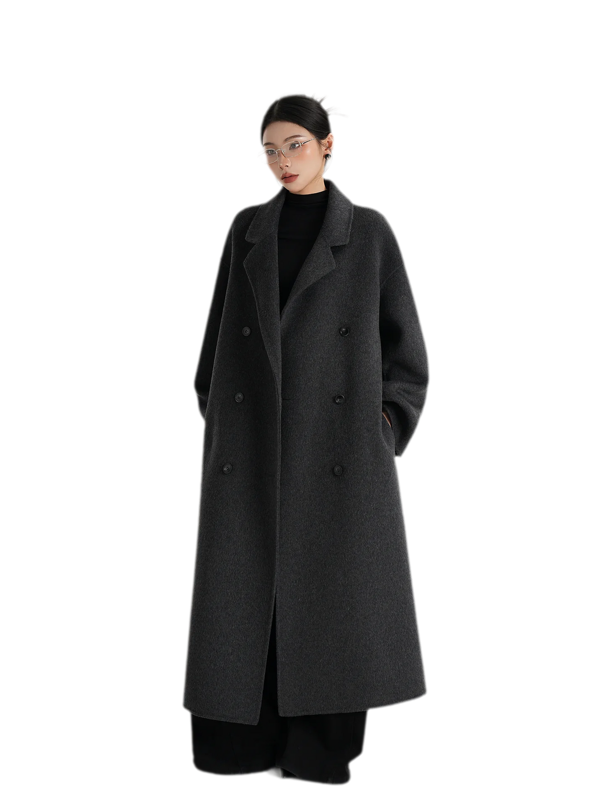 Fuzzy Wool Oversized Long Coat