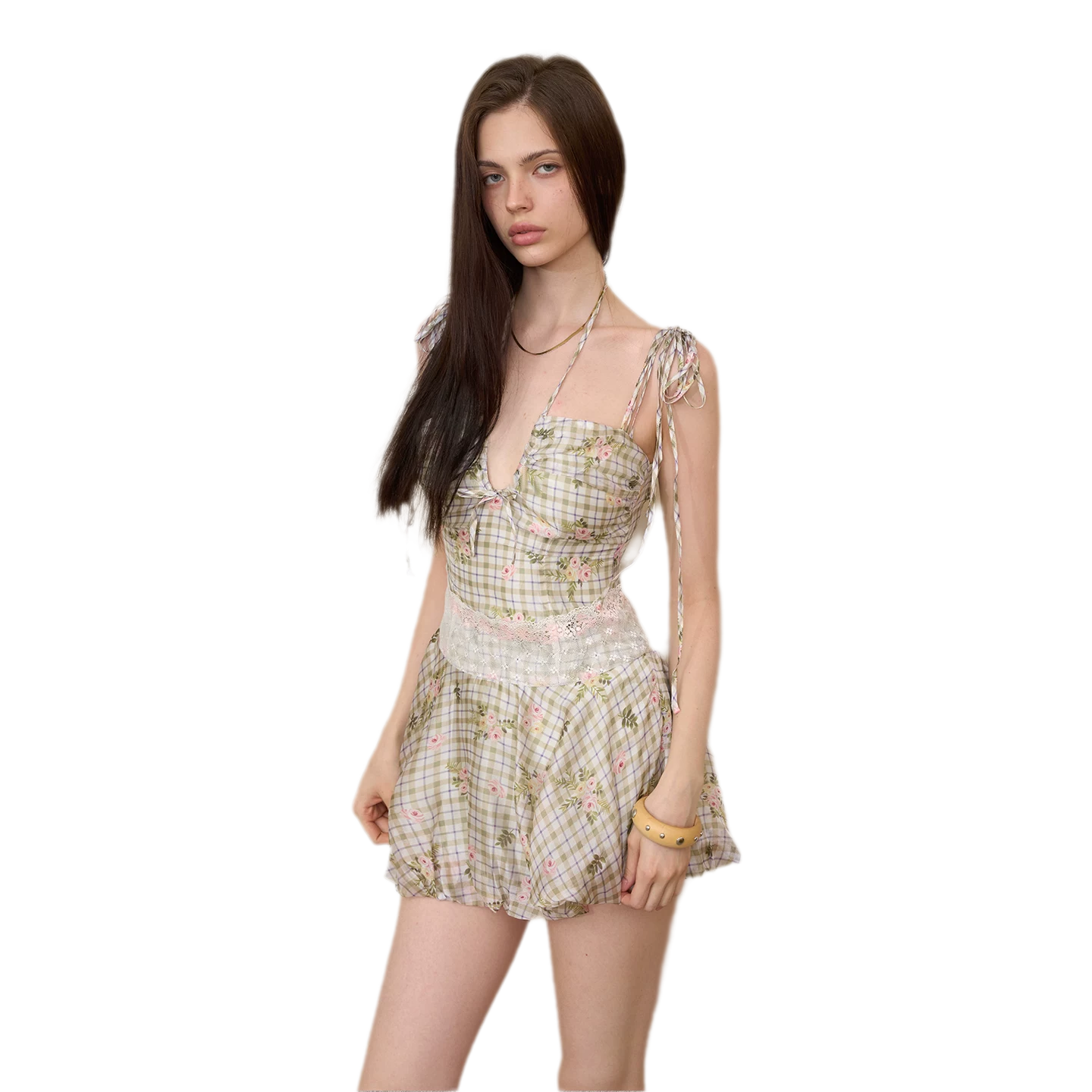 Lace Waist Bubble Dress