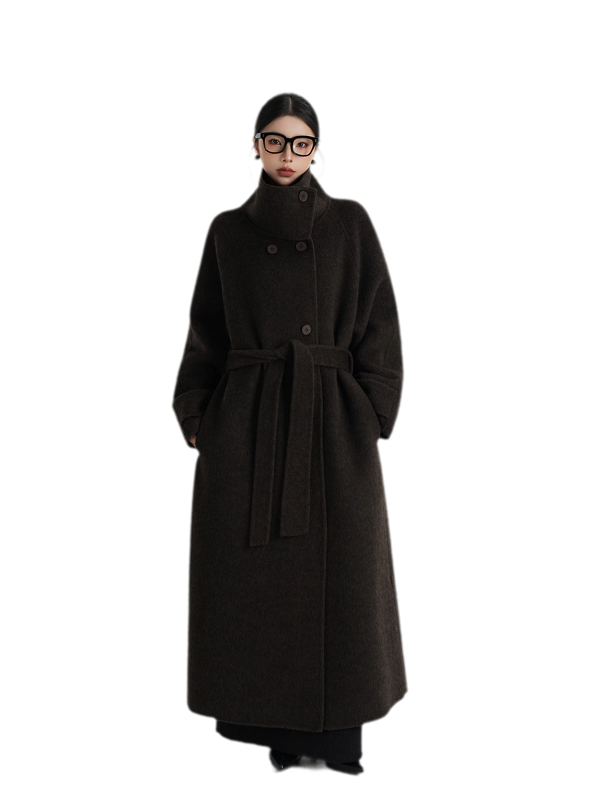 Hand-Sewn Longline Wool Coat