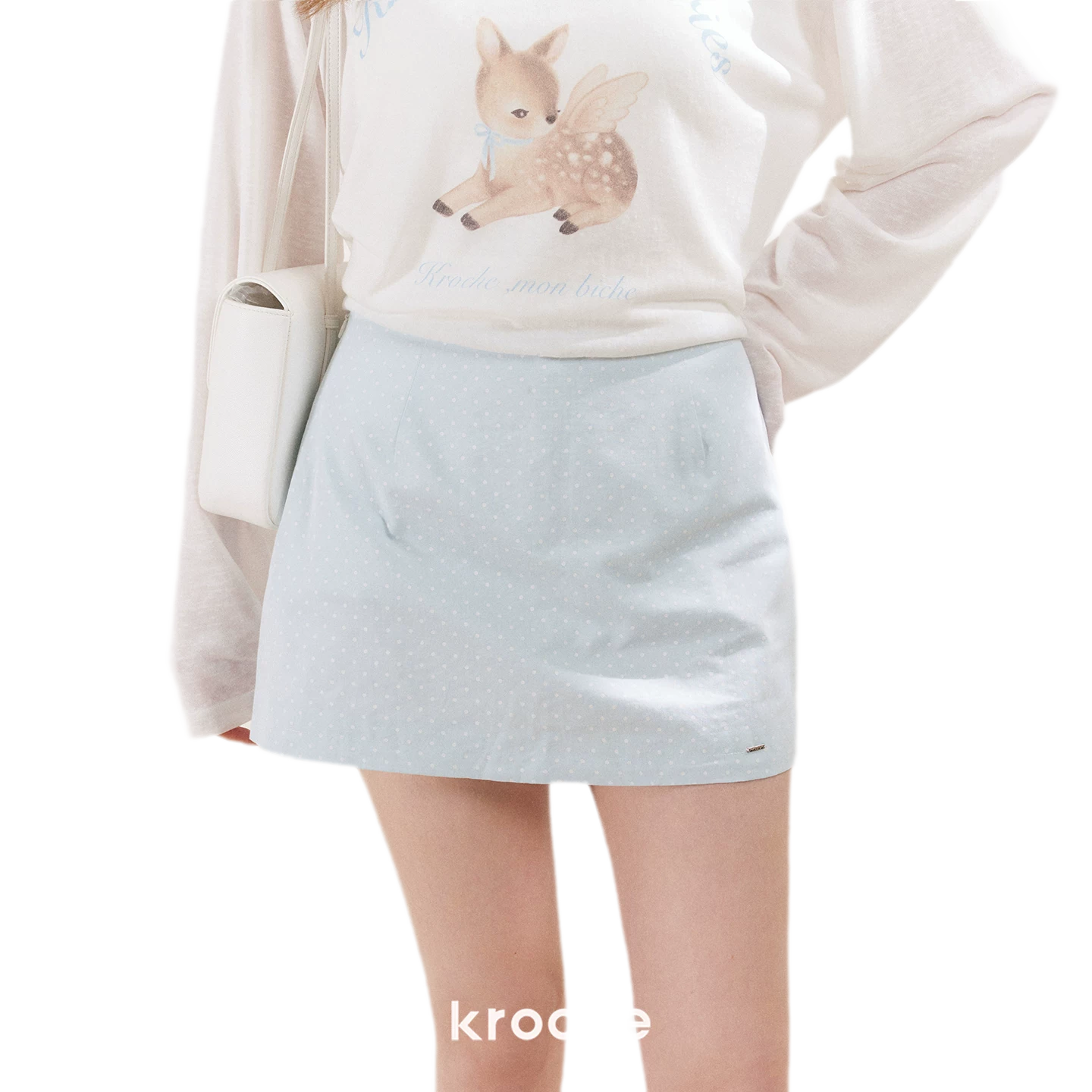 Polka Dot A-Line Mini Skirt