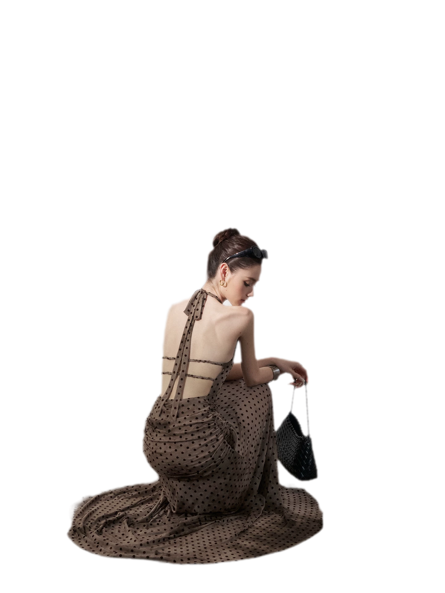Polka Dot Backless Dress