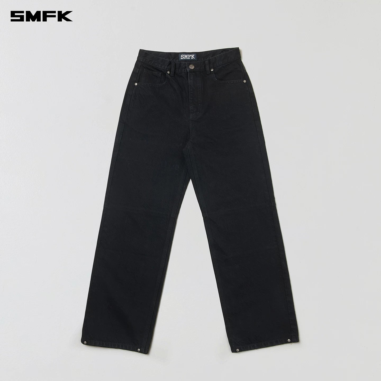 Cross Statue Wide Straight Jeans