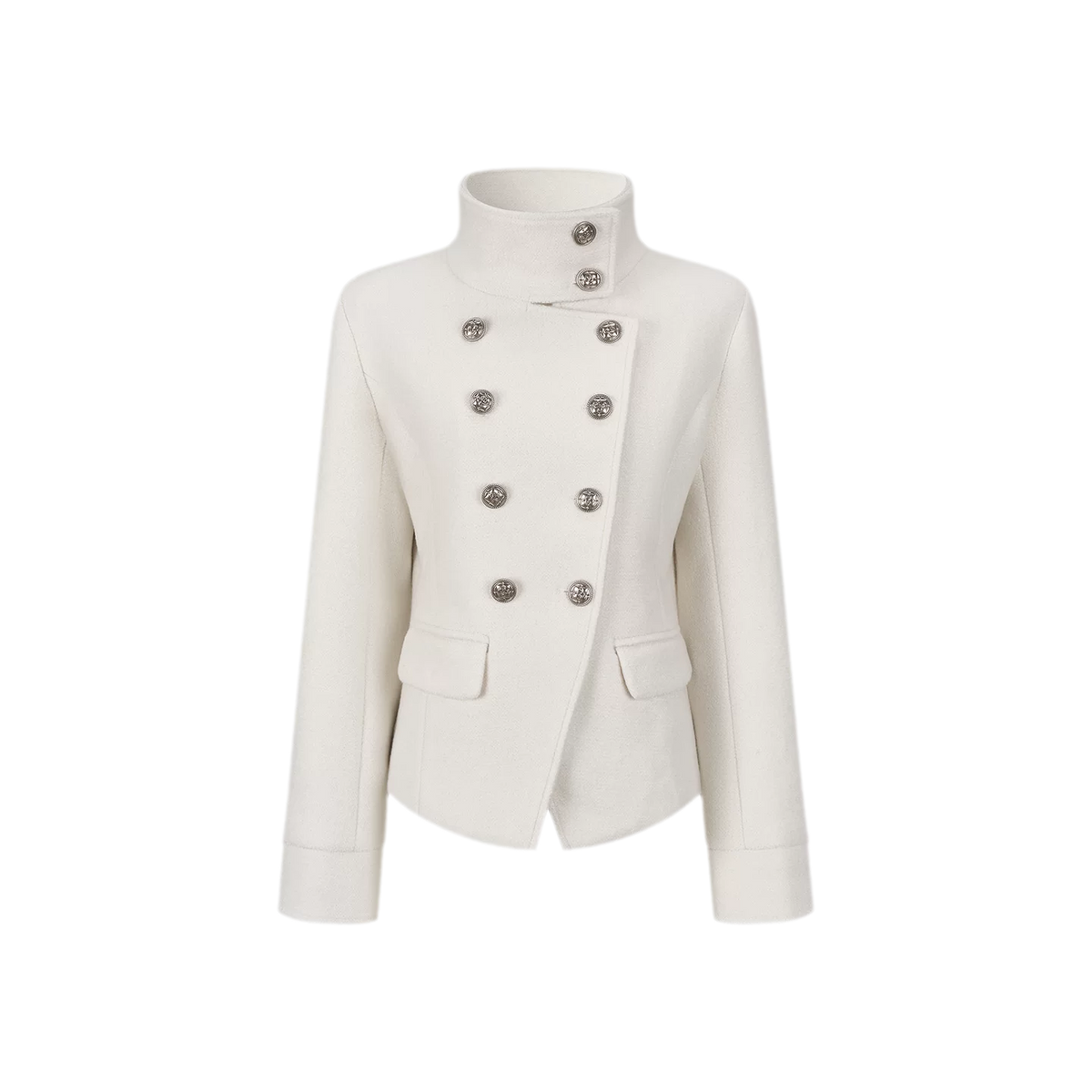 Structured Napoleon Double-Breasted Jacket