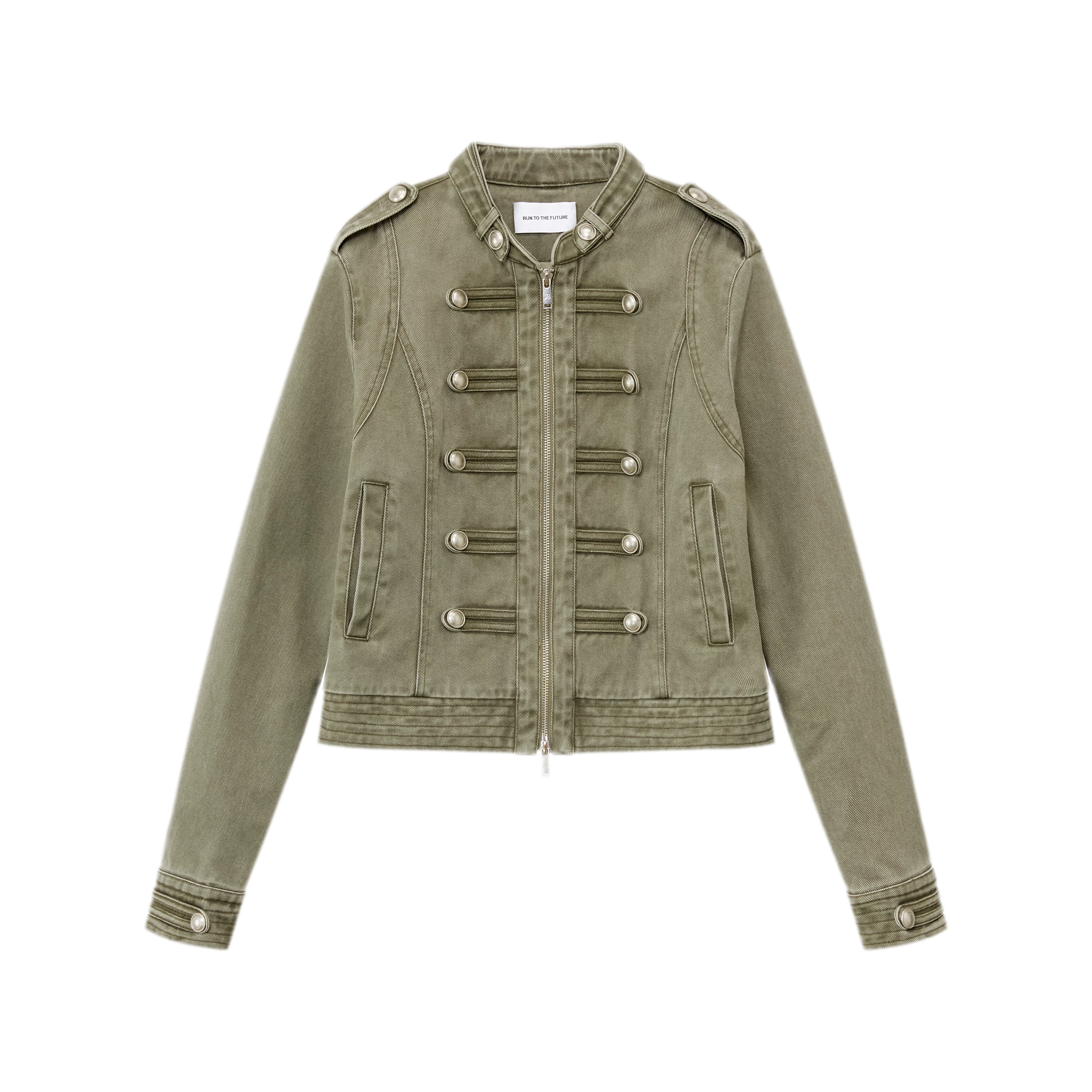 Washed Cotton Napoleon Jacket