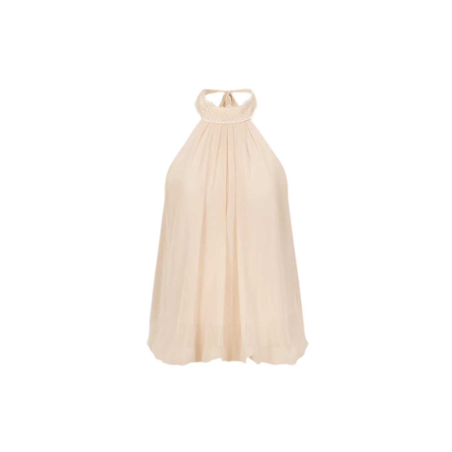 Sleeveless Chiffon Tie-Neck Waist Shirt