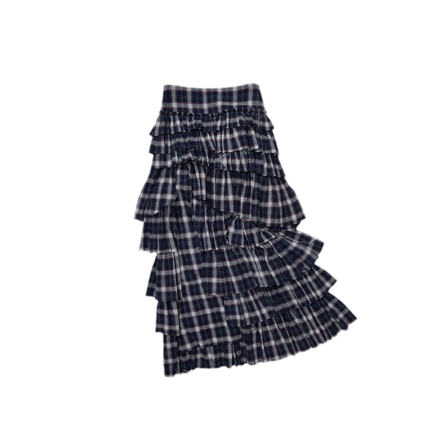 Deconstructed Plaid Cake Skirt