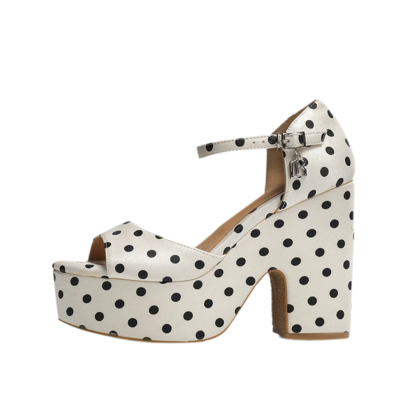 Polka Dot Platform Heel Sandals