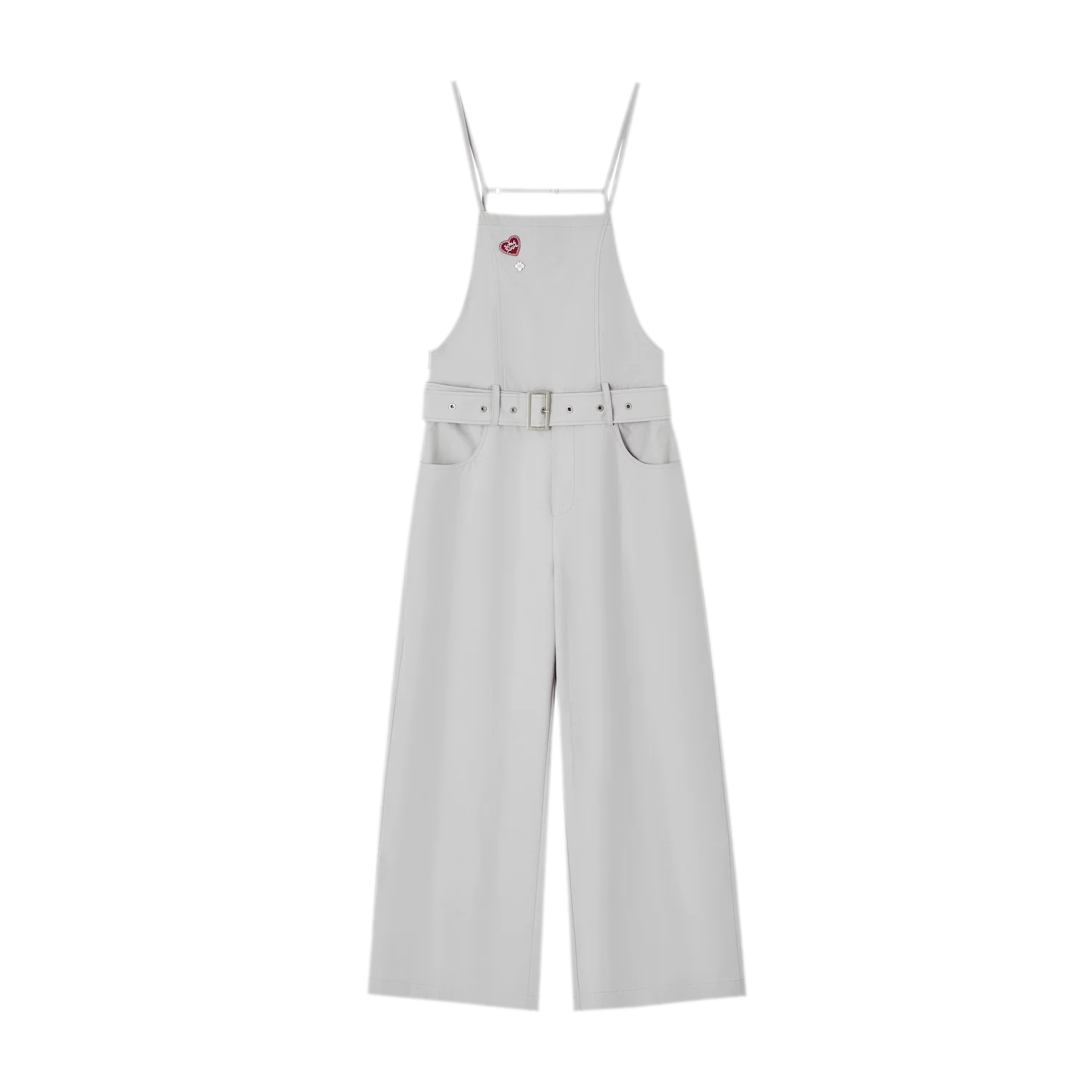 Relaxed Straight Bib Pants