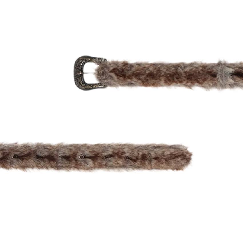 Gradient Faux-Fur Belt