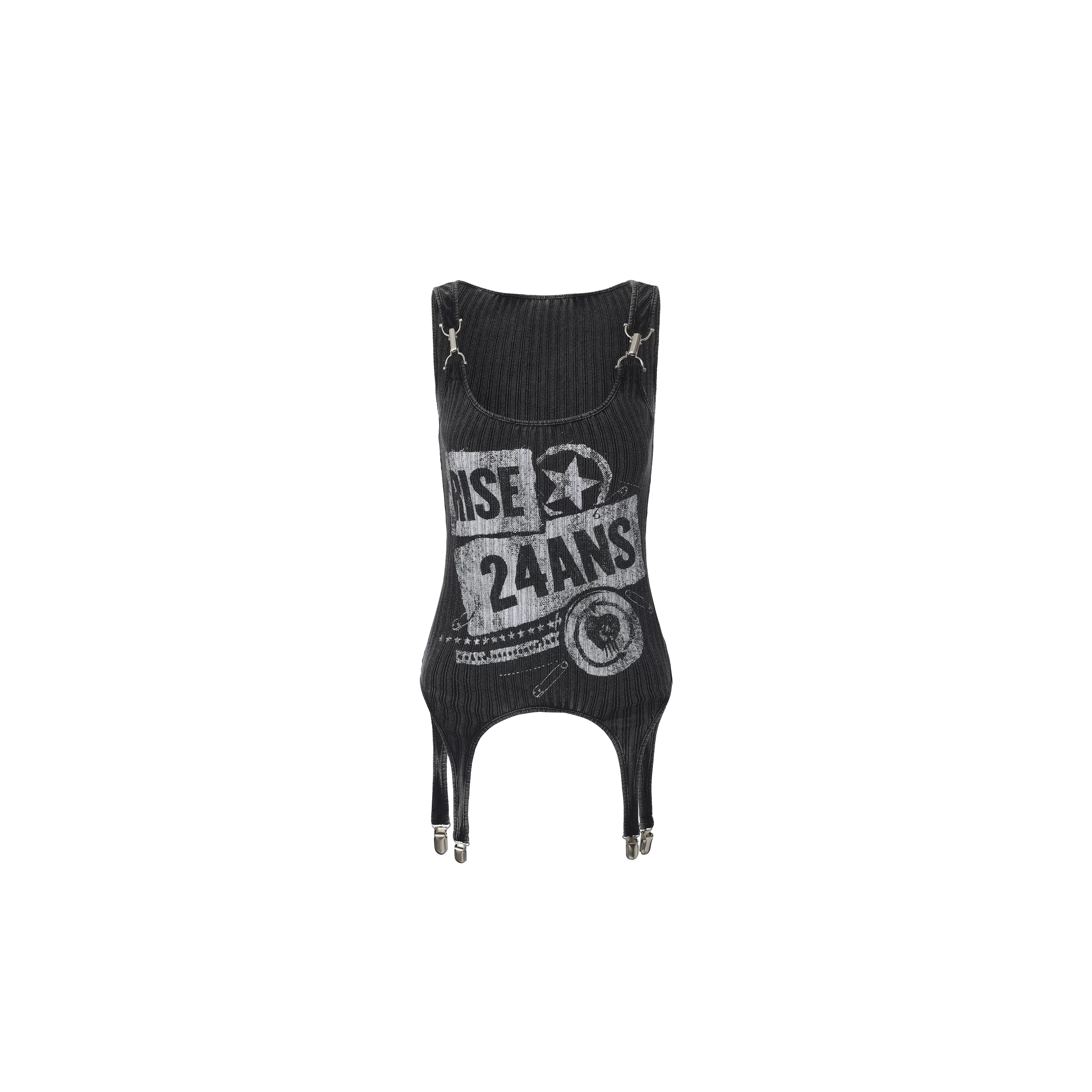 Lightweight Spicy Girl Tank Top with Distressed