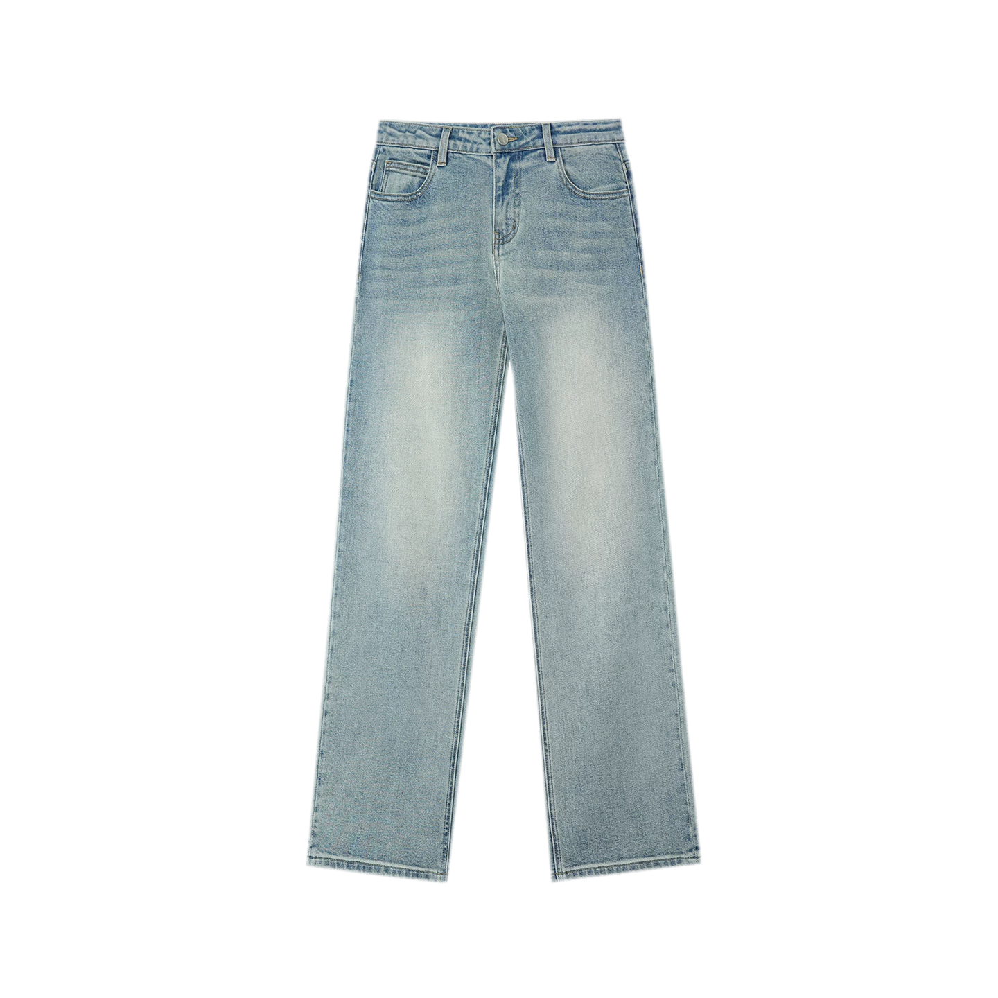 Washed Bow Embroidery Jeans