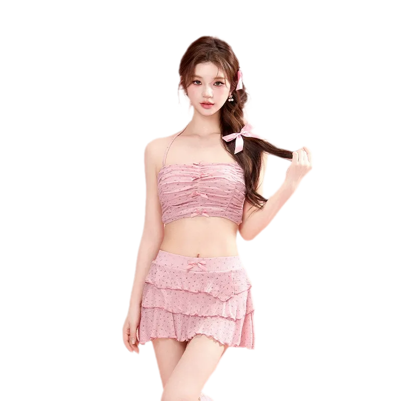 Ruffled Skirt Swim Set