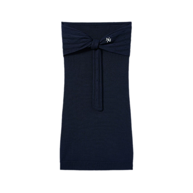 Lace-Up Tencel Dress