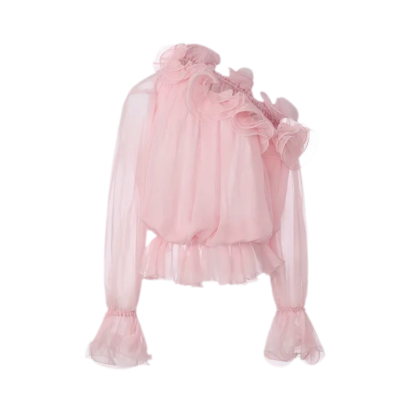 Ruffled Off-Shoulder Set