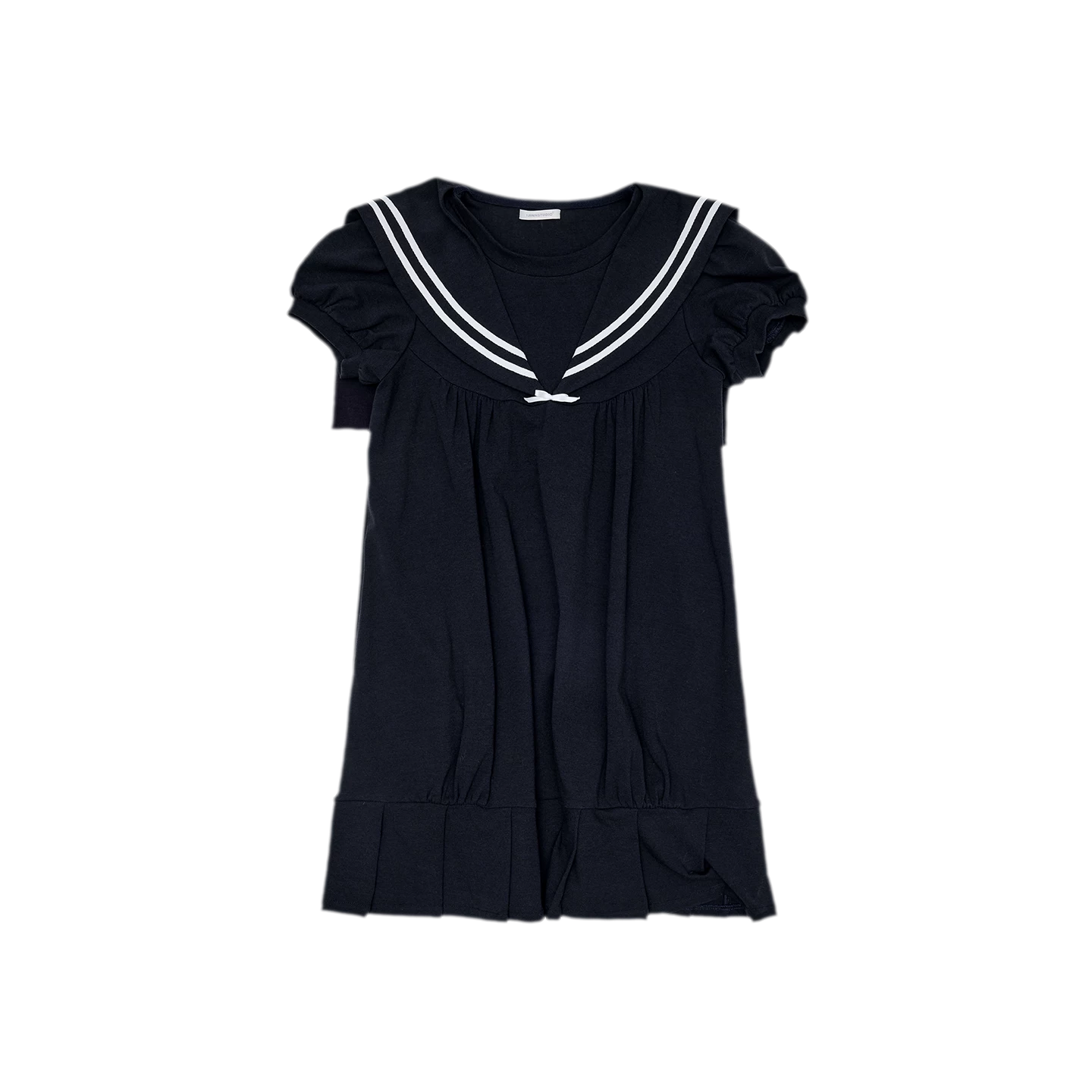 Retro Navy Collar Pleated Dress