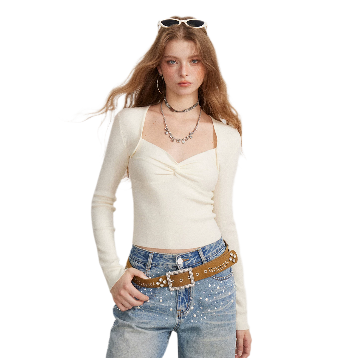 Twist Front Knit Top