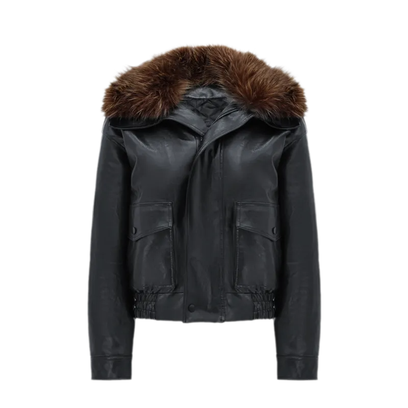 Oil-Wax Cropped PU Jacket