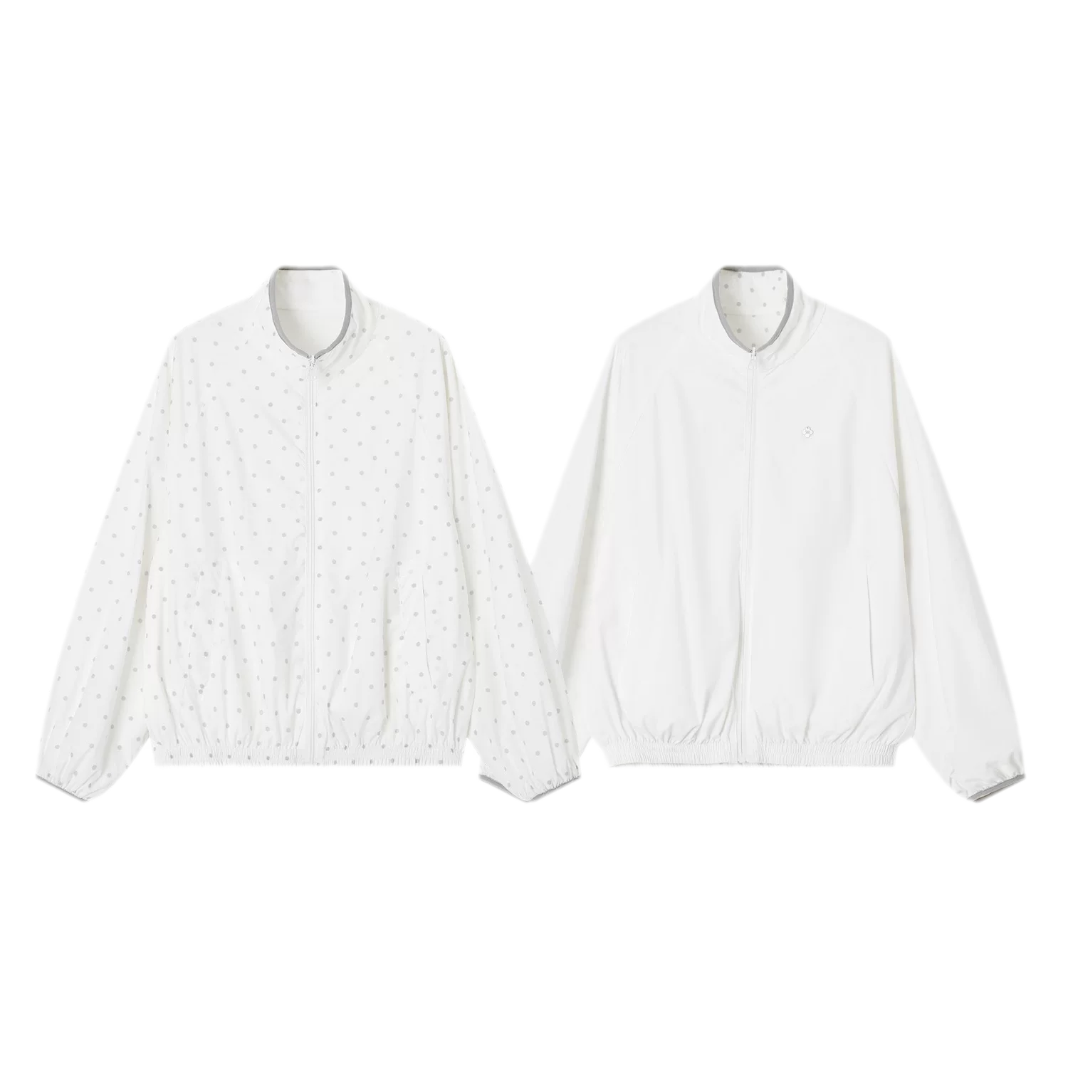 Polka Dot Collar Jacket