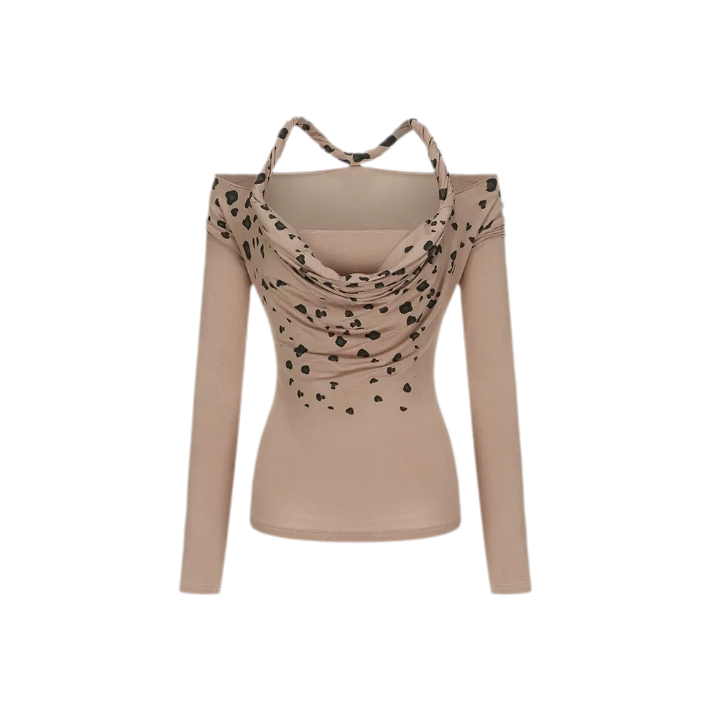 Leopard Twist V-Neck Top