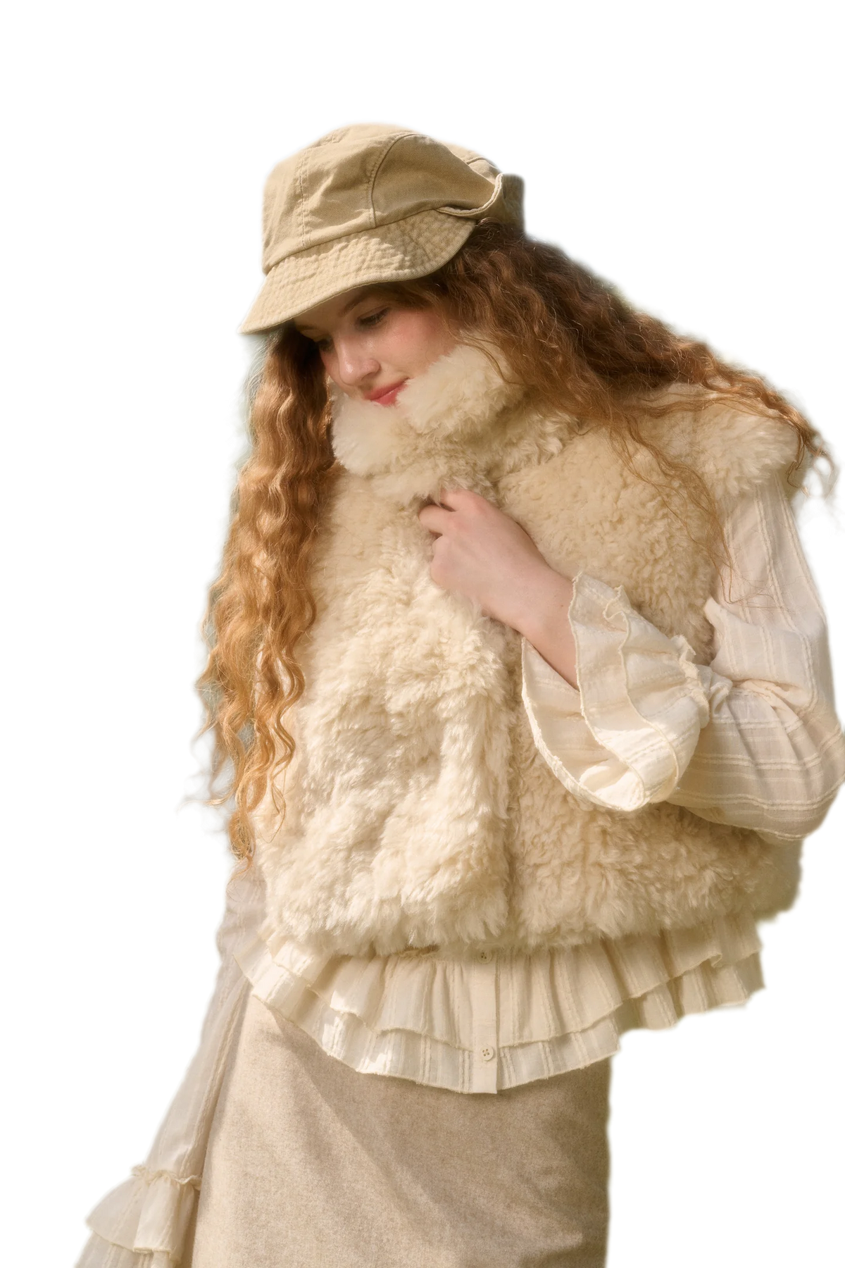 Gilet corto in ecopelliccia