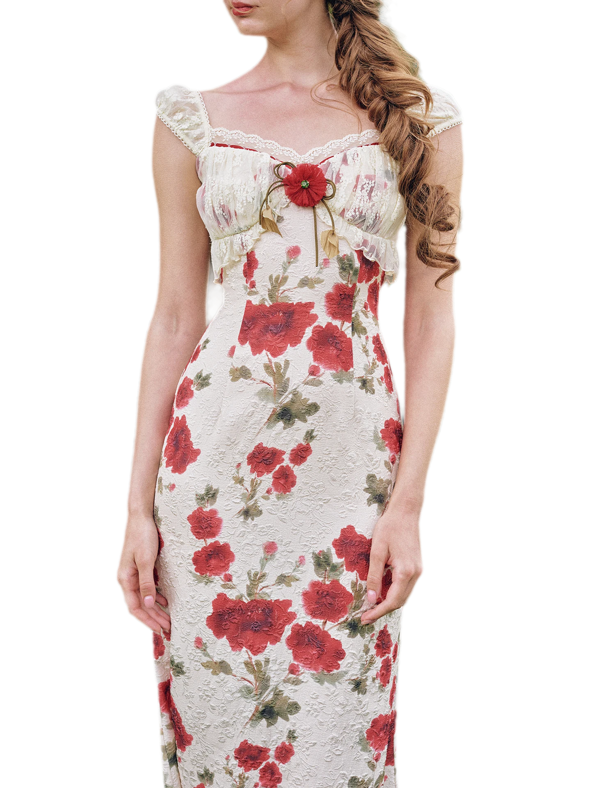 Jacquard Floral Dress Set