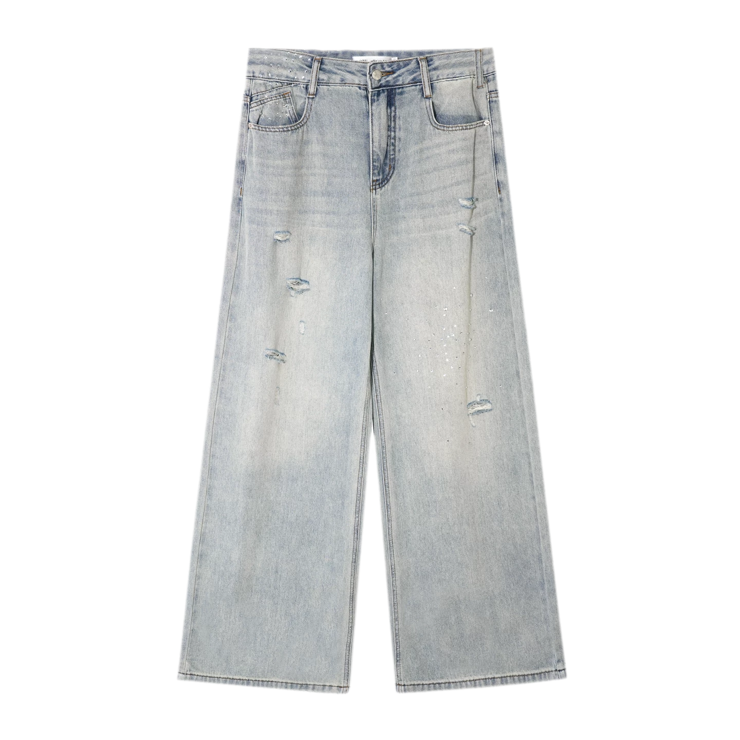 Washed Rhinestone Jeans