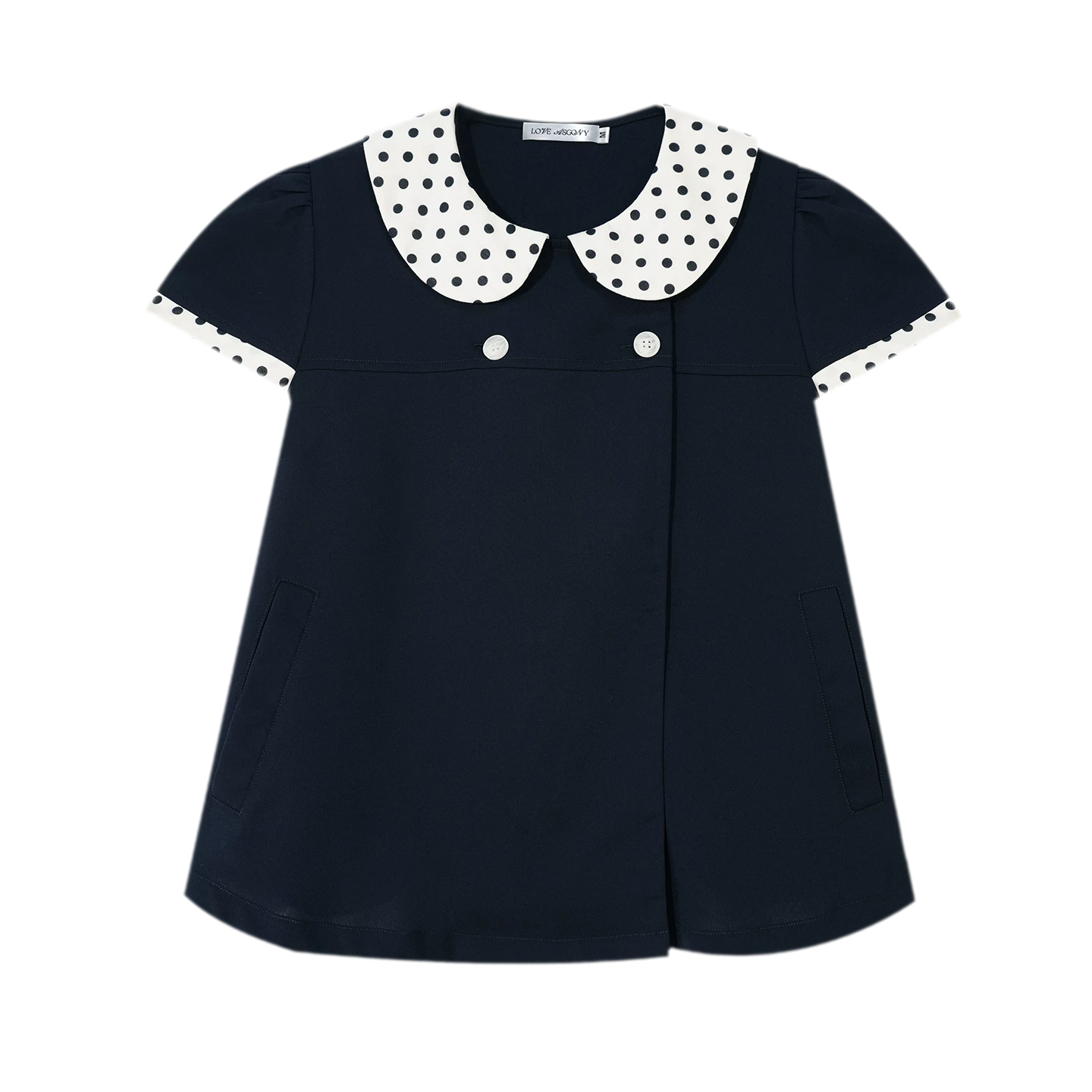 Polka Dot Doll Collar Top