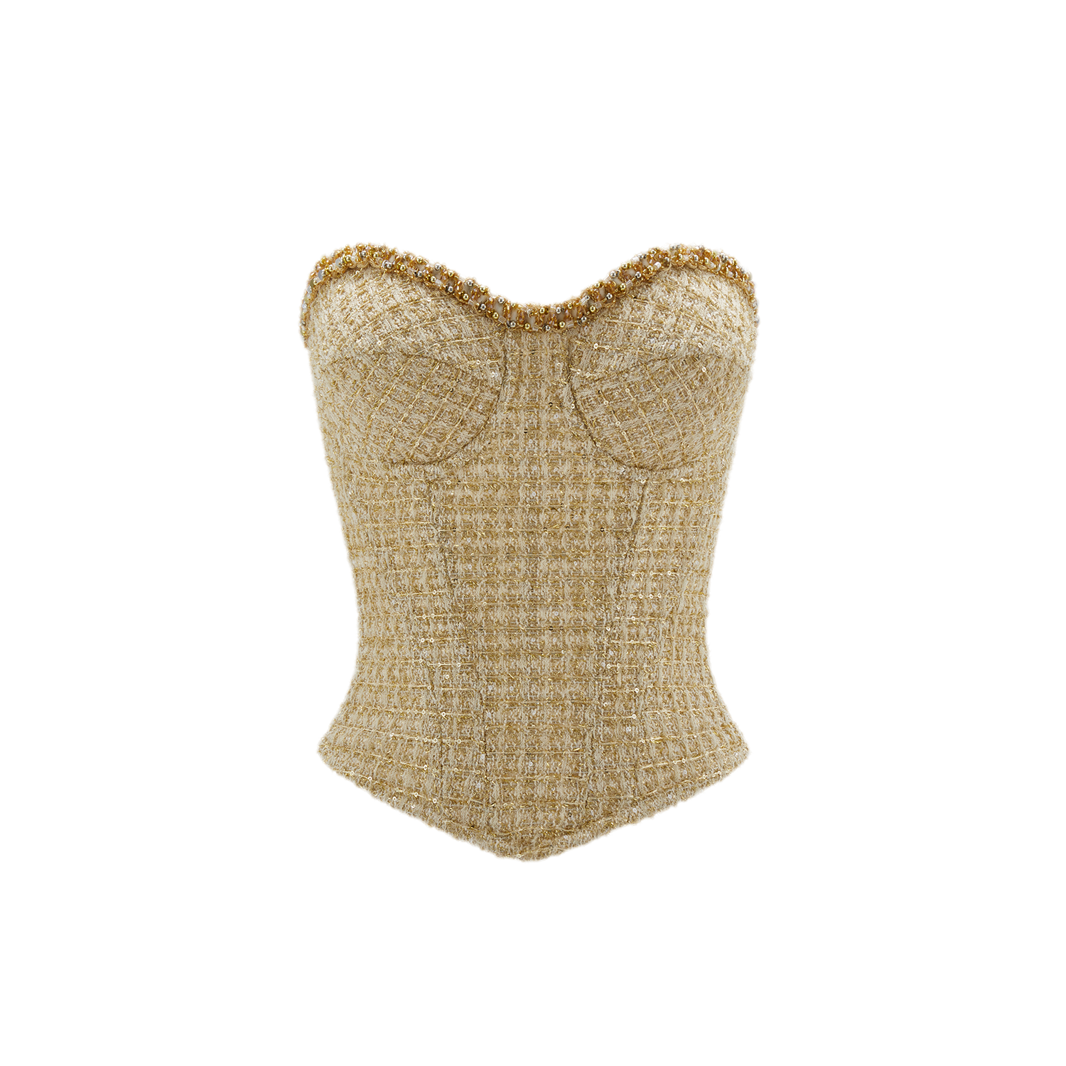 Golden Tweed Corset Set